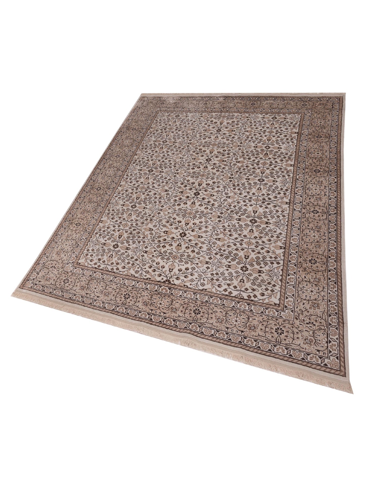 Kayseri 129900 Ivory Beige 6.7x9.6 Hand Knotted Rug