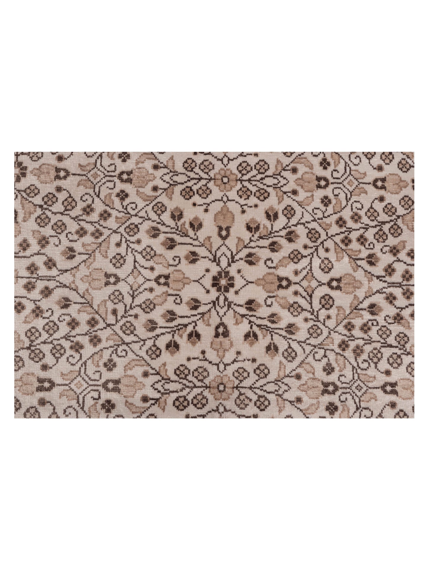 Kayseri 129900 Ivory Beige 6.7x9.6 Hand Knotted Rug