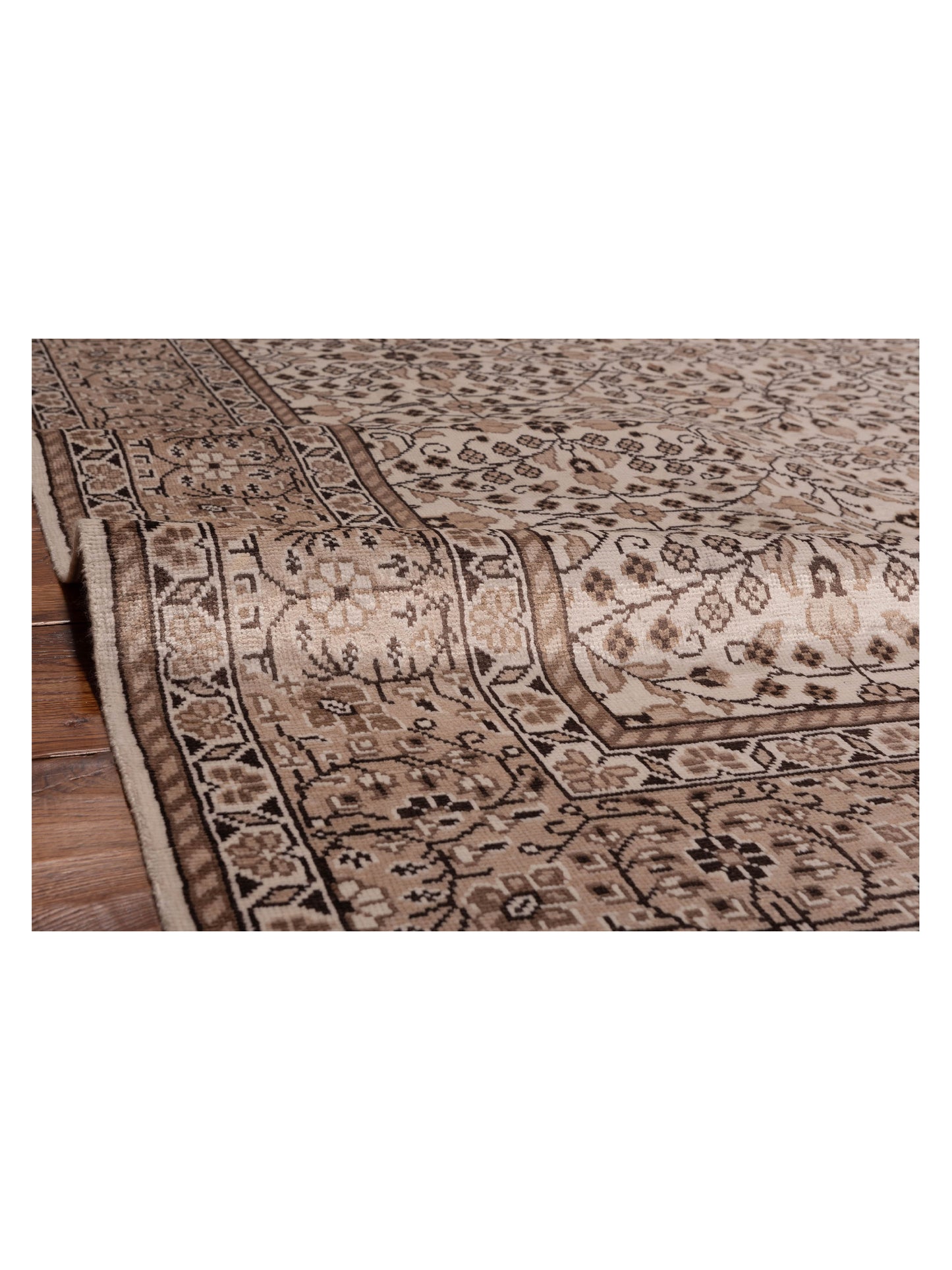Kayseri 129900 Ivory Beige 6.7x9.6 Hand Knotted Rug