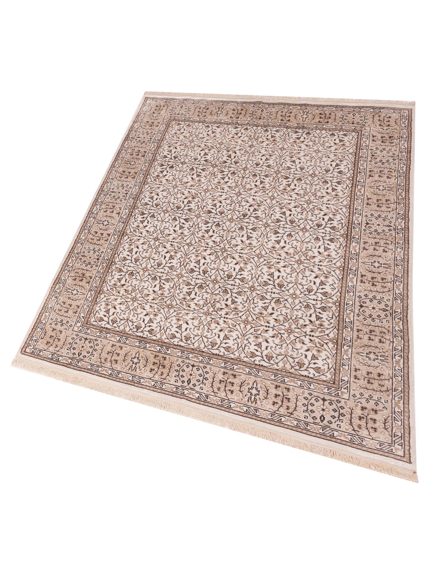 Kayseri 129906 Ivory Beige 5.7x7.9 Hand Knotted Rug