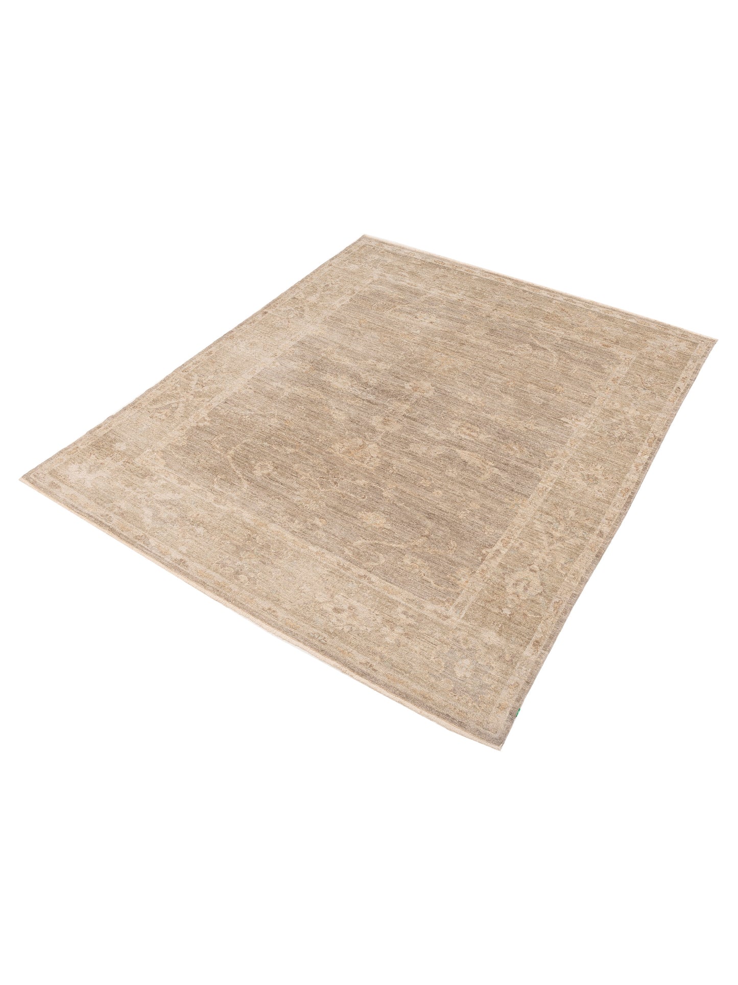 Angora Oushak 130092 Gray Gray 8.3x9.7 Hand Knotted Rug