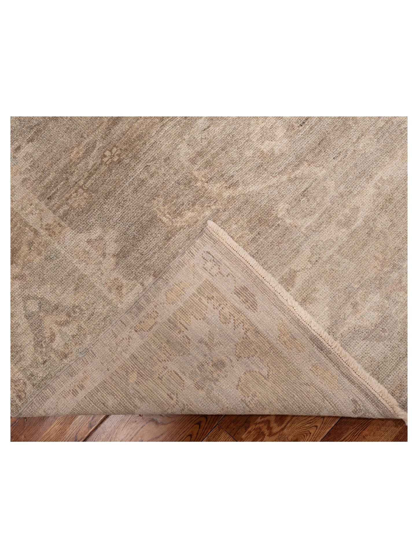 Angora Oushak 130092 Gray Gray 8.3x9.7 Hand Knotted Rug