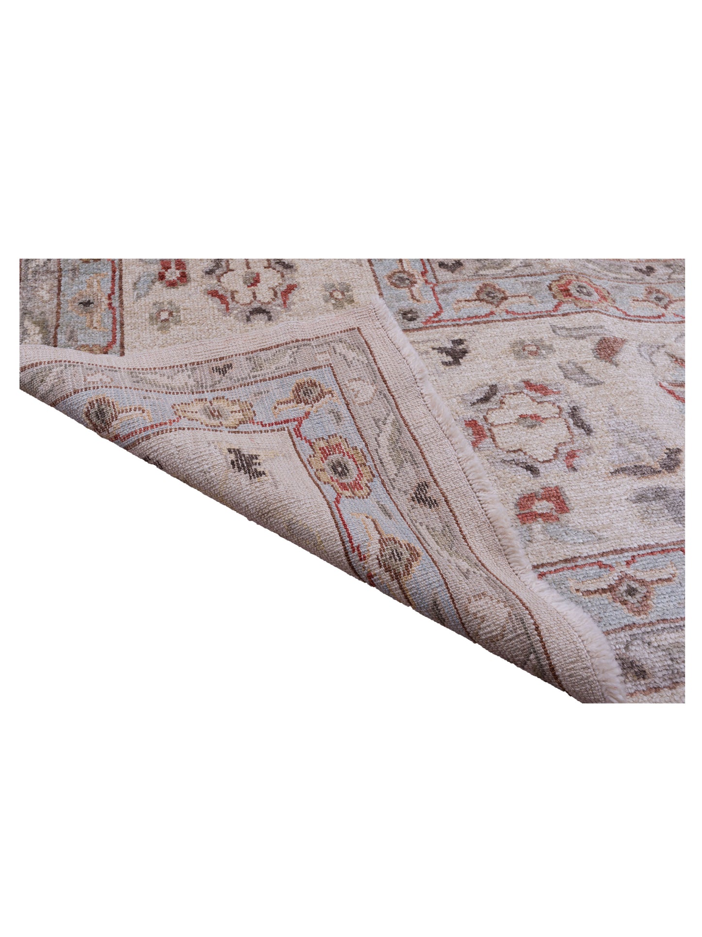 Angora Oushak 130131 Ivory Ivory 13.4x17.3 Hand Knotted Rug