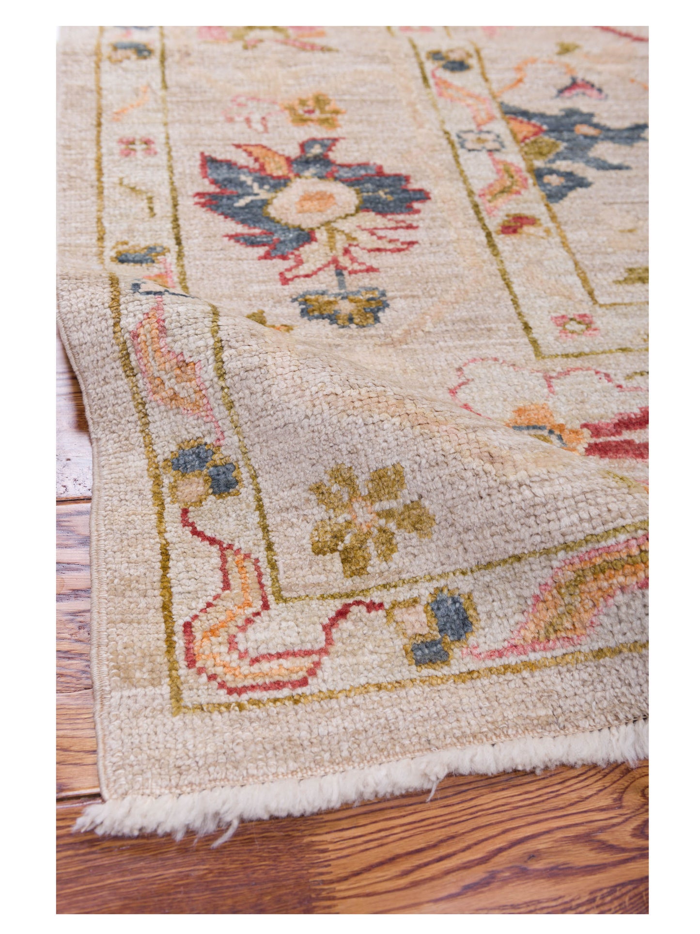 Angora Oushak 130152 Beige Ivory 8.2x9.1 Hand Knotted Rug