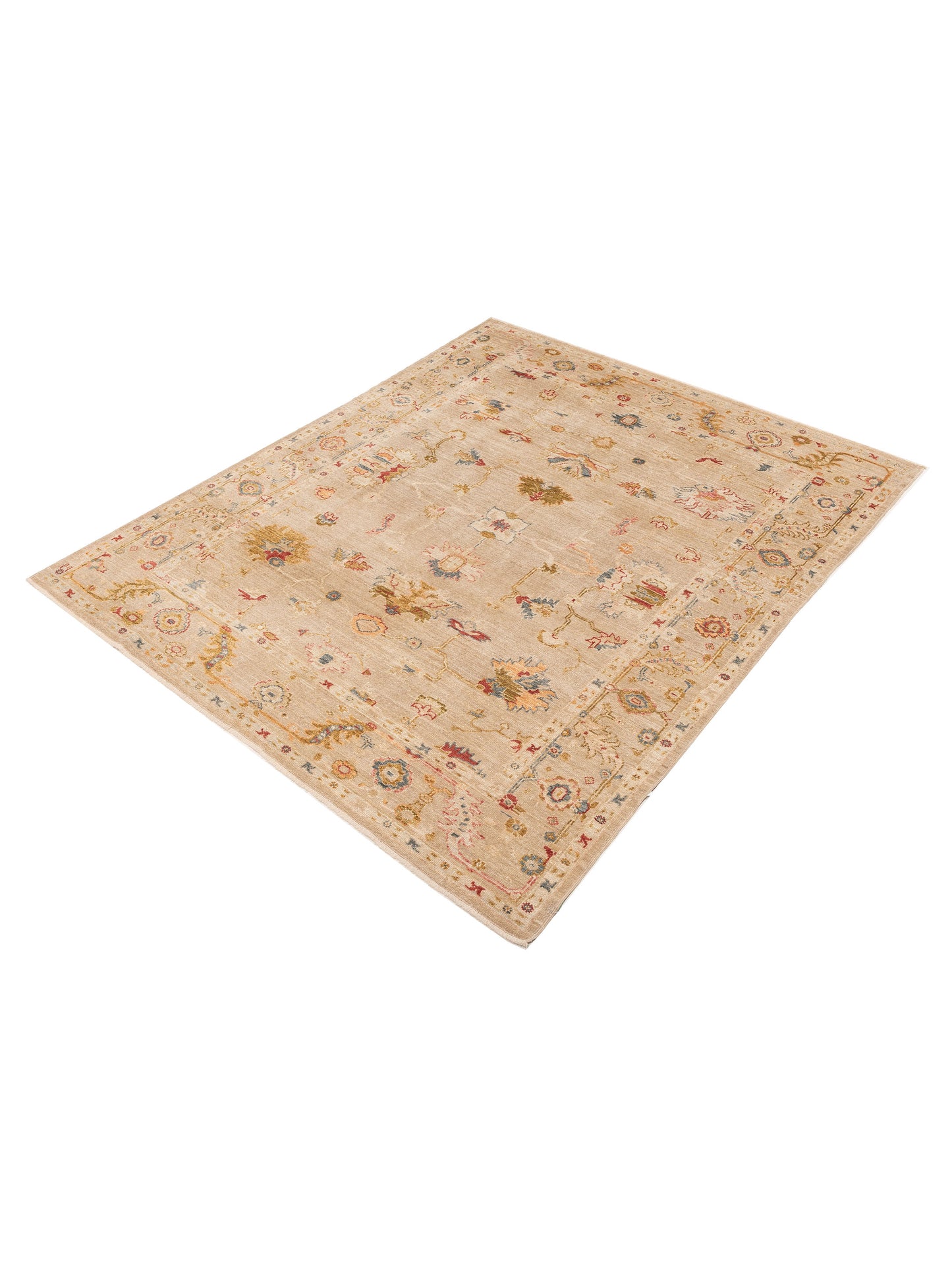 Angora Oushak 130170 Silver Silver 8.3x9.10 Hand Knotted Rug