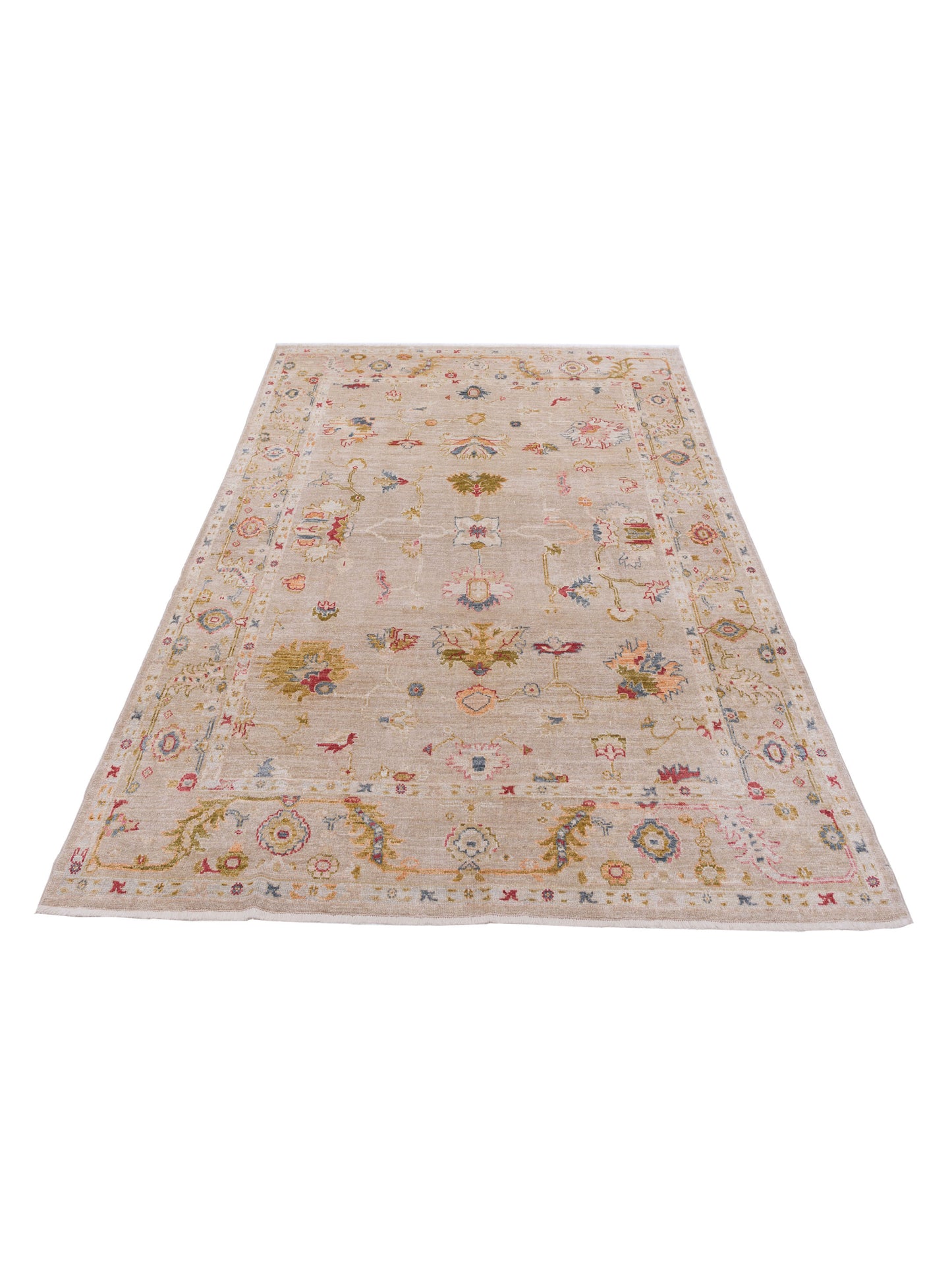 Angora Oushak 130170 Silver Silver 8.3x9.10 Hand Knotted Rug