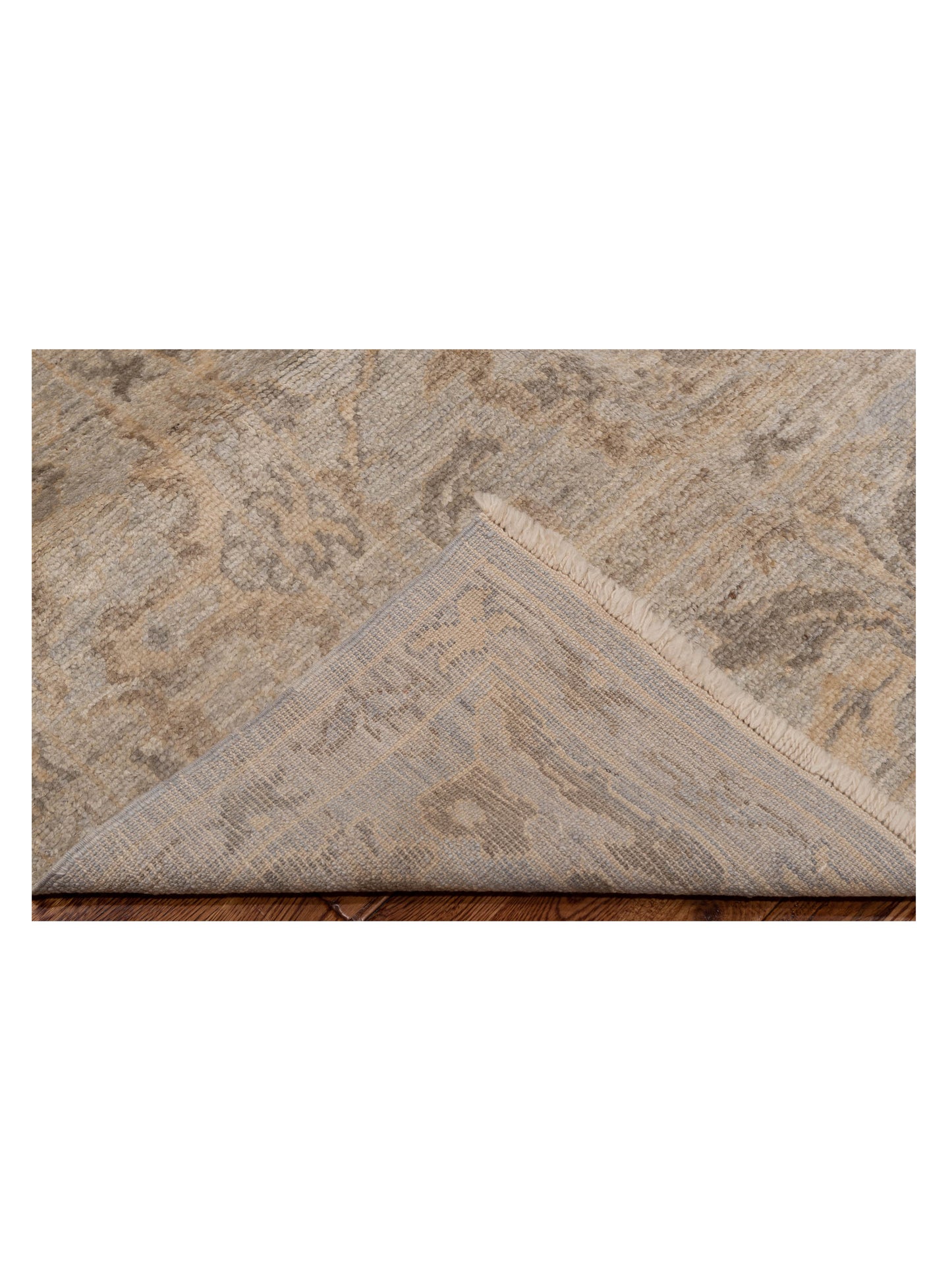 Angora Oushak 130212 Silver Silver 8.3x10.2 Hand Knotted Rug