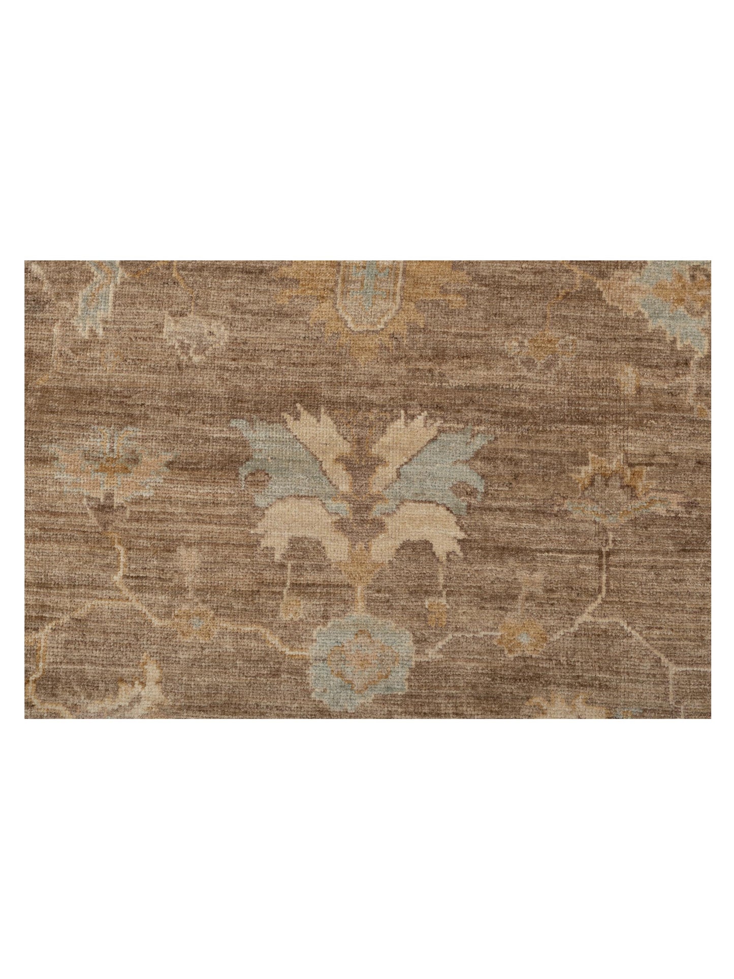 Angora Oushak 130266 Green Gold 9.2x12 Hand Knotted Rug