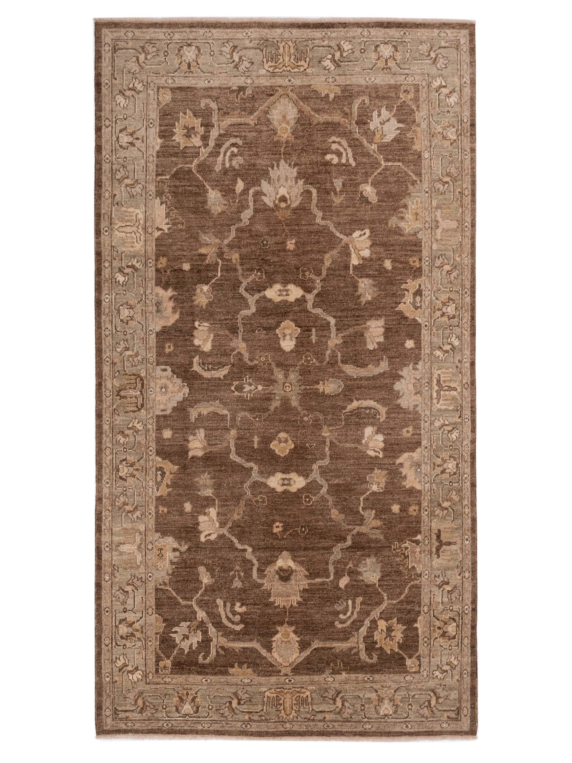 Anadol Angora Oushak  Brown Green Traditional