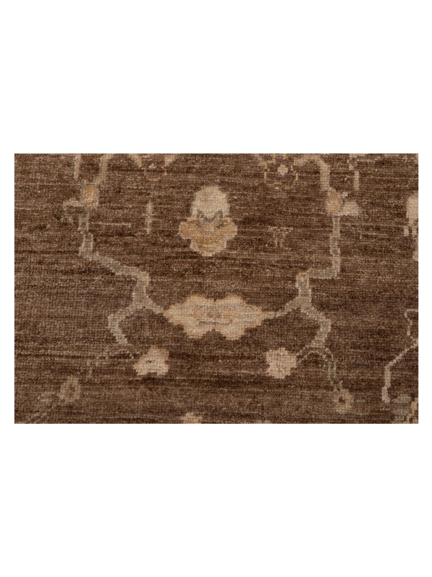 Angora Oushak 130299 Brown Green 6.3x14.8 Hand Knotted Rug