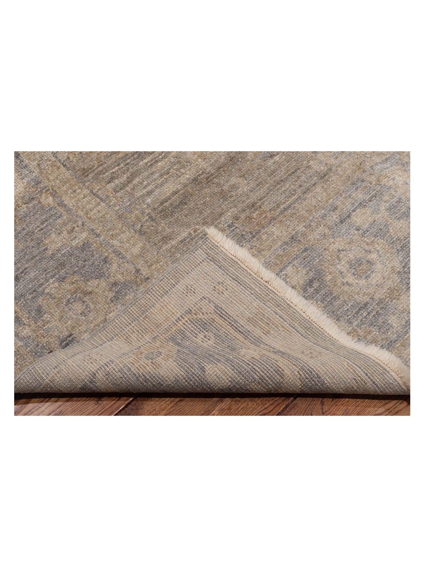 Angora Oushak 130310 Gray Dark Gray 8.4x10.7 Hand Knotted Rug