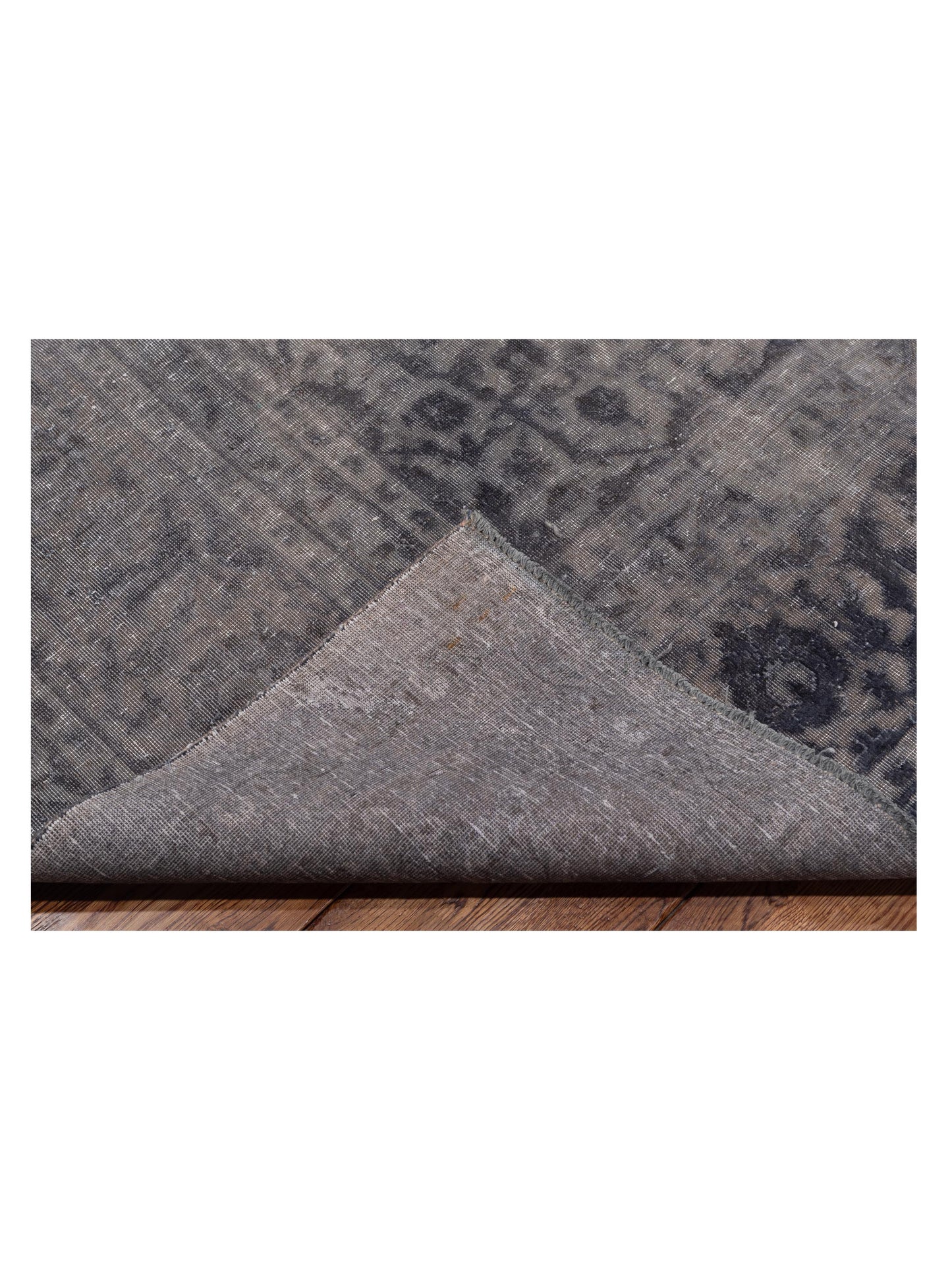 Vintage 130316 Gray 8.3x11.9 Hand Knotted Rug