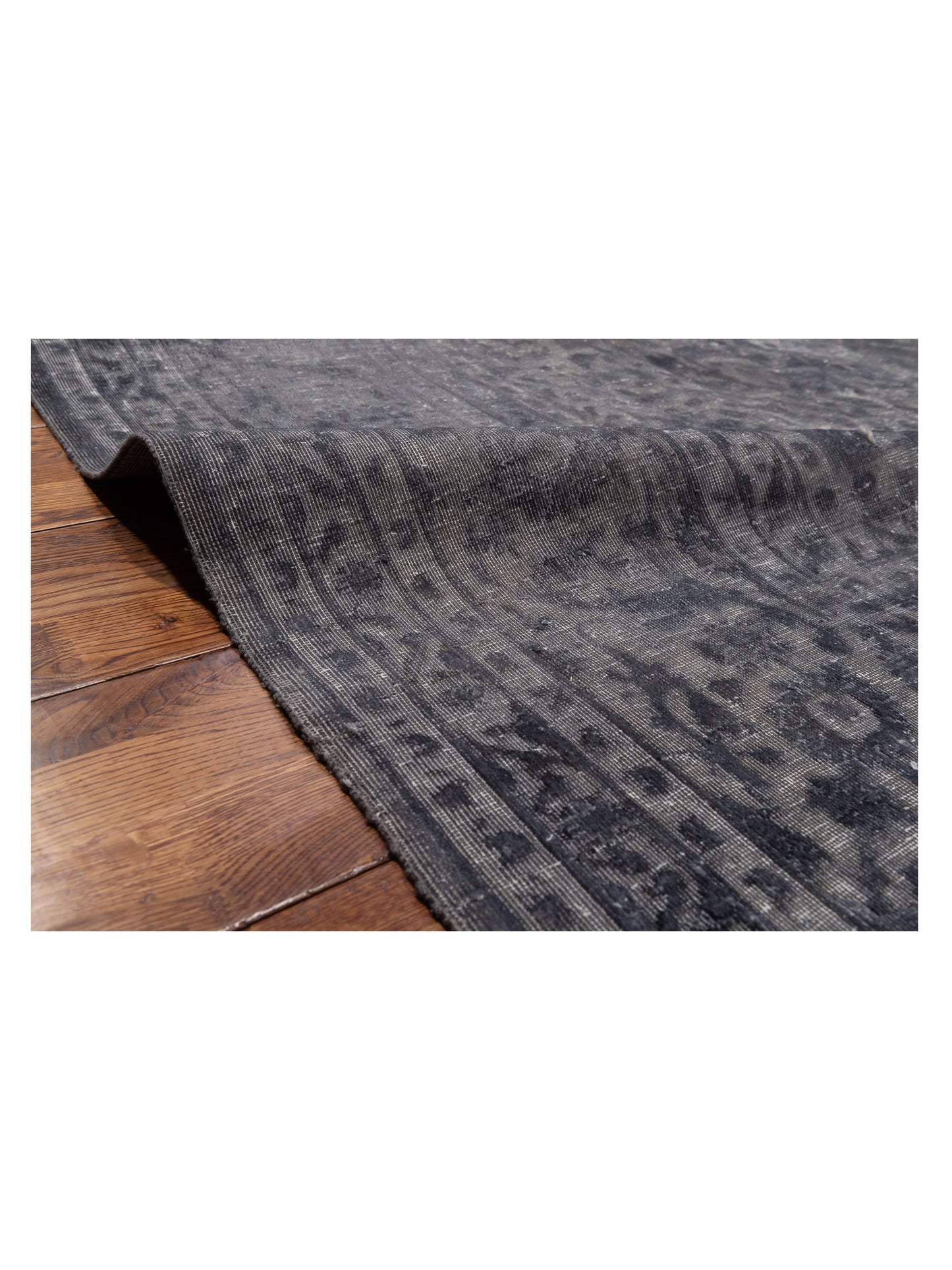 Vintage 130316 Gray 8.3x11.9 Hand Knotted Rug