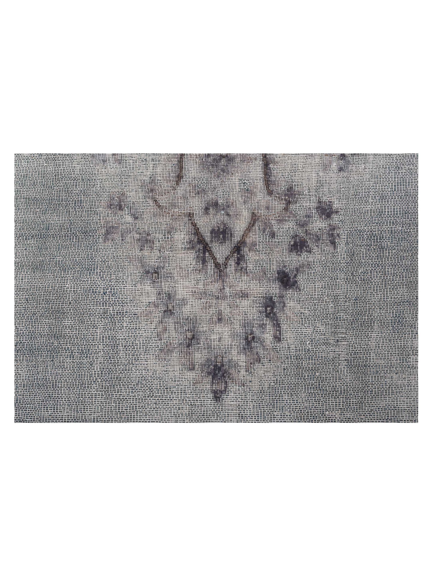 Vintage 130318 Light Gray 9.9x13.7 Hand Knotted Rug