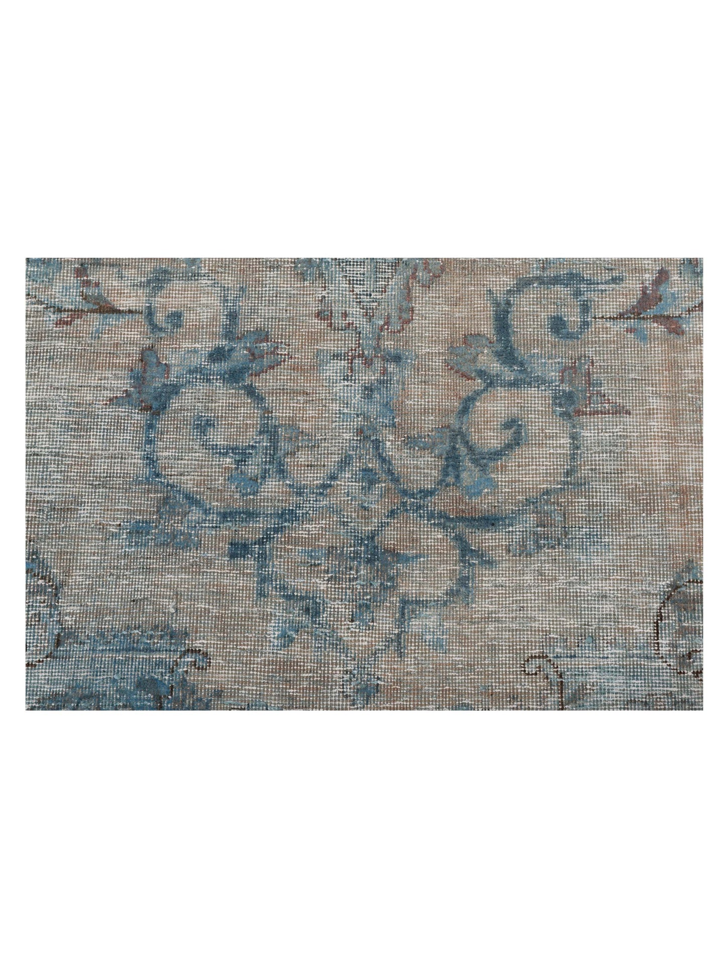 Vintage 130325 Blue 9.6x13.3 Hand Knotted Rug