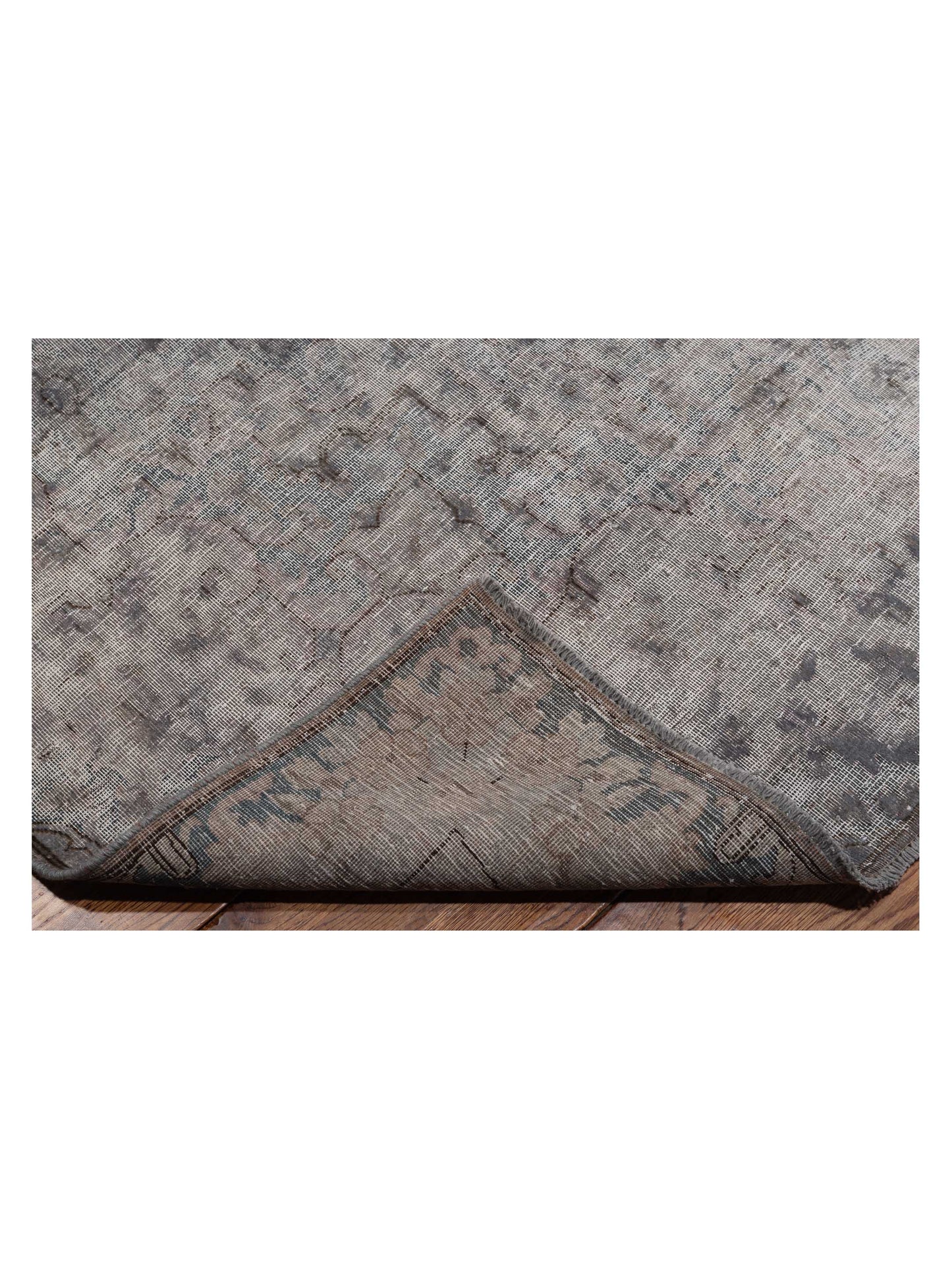 Vintage 130327 Light Gray 10.1x12.10 Hand Knotted Rug