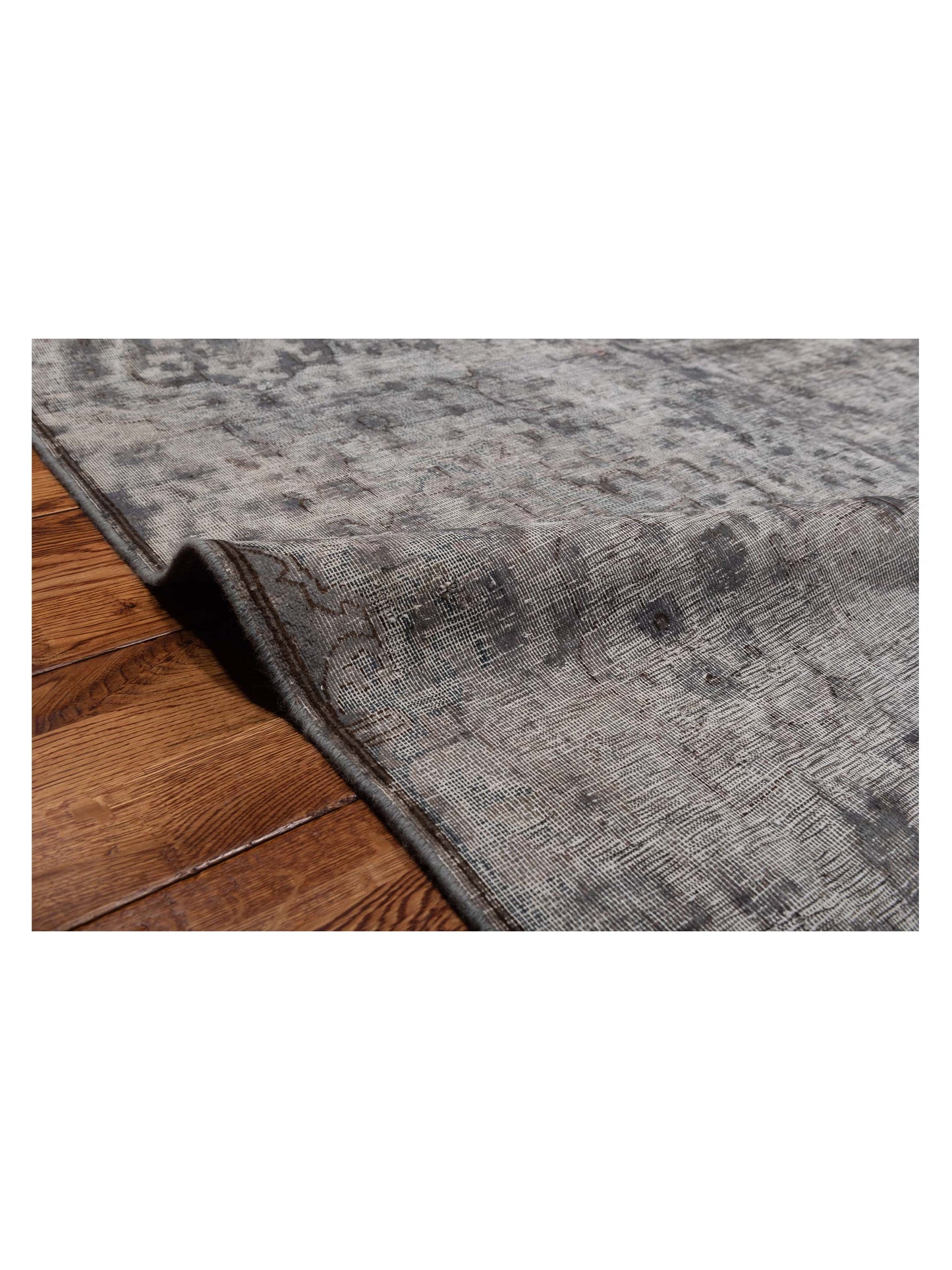 Vintage 130327 Light Gray 10.1x12.10 Hand Knotted Rug