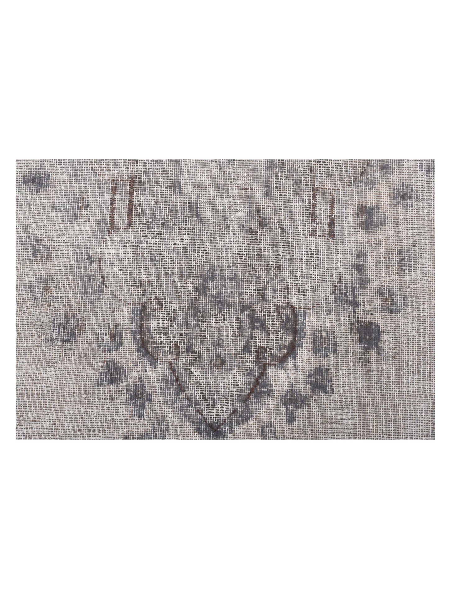 Vintage 130328 Silver 8.8x11.5 Hand Knotted Rug