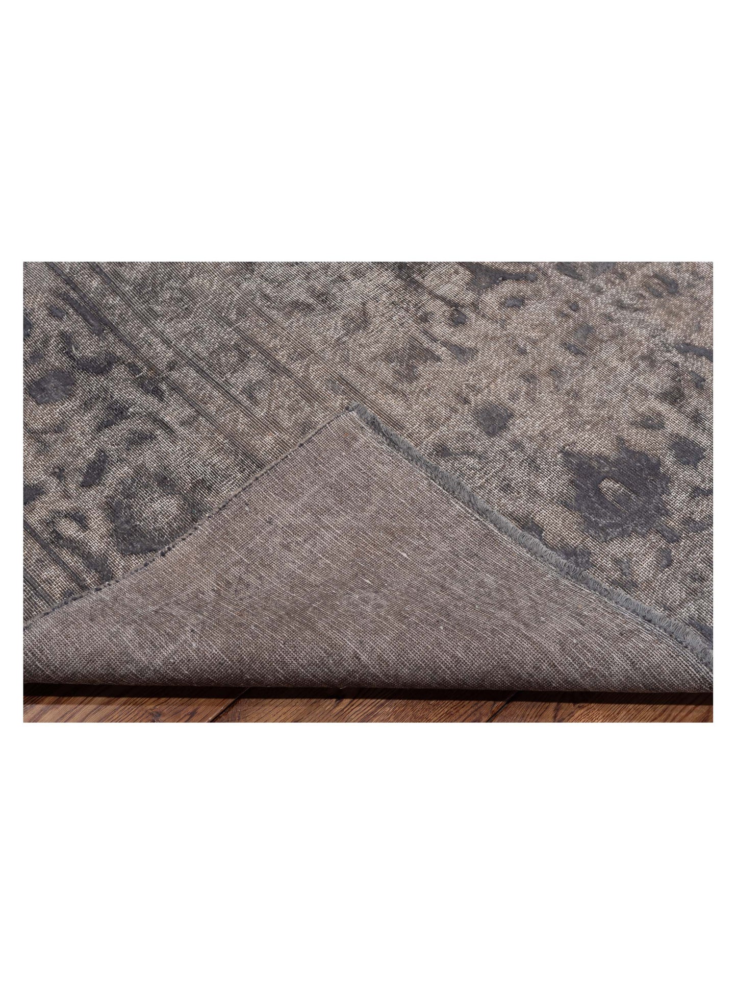 Vintage 130331 Gray 9.9x13 Hand Knotted Rug
