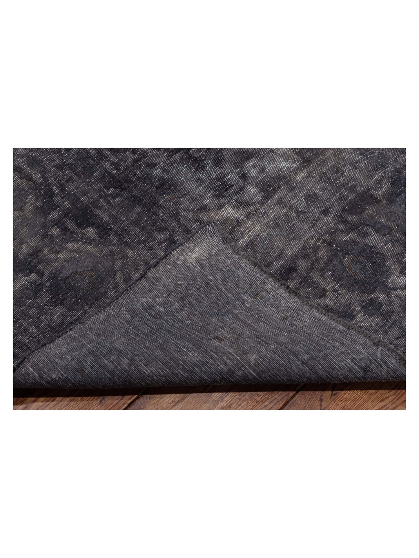 Vintage 130335 Dark Gray 9.8x13 Hand Knotted Rug