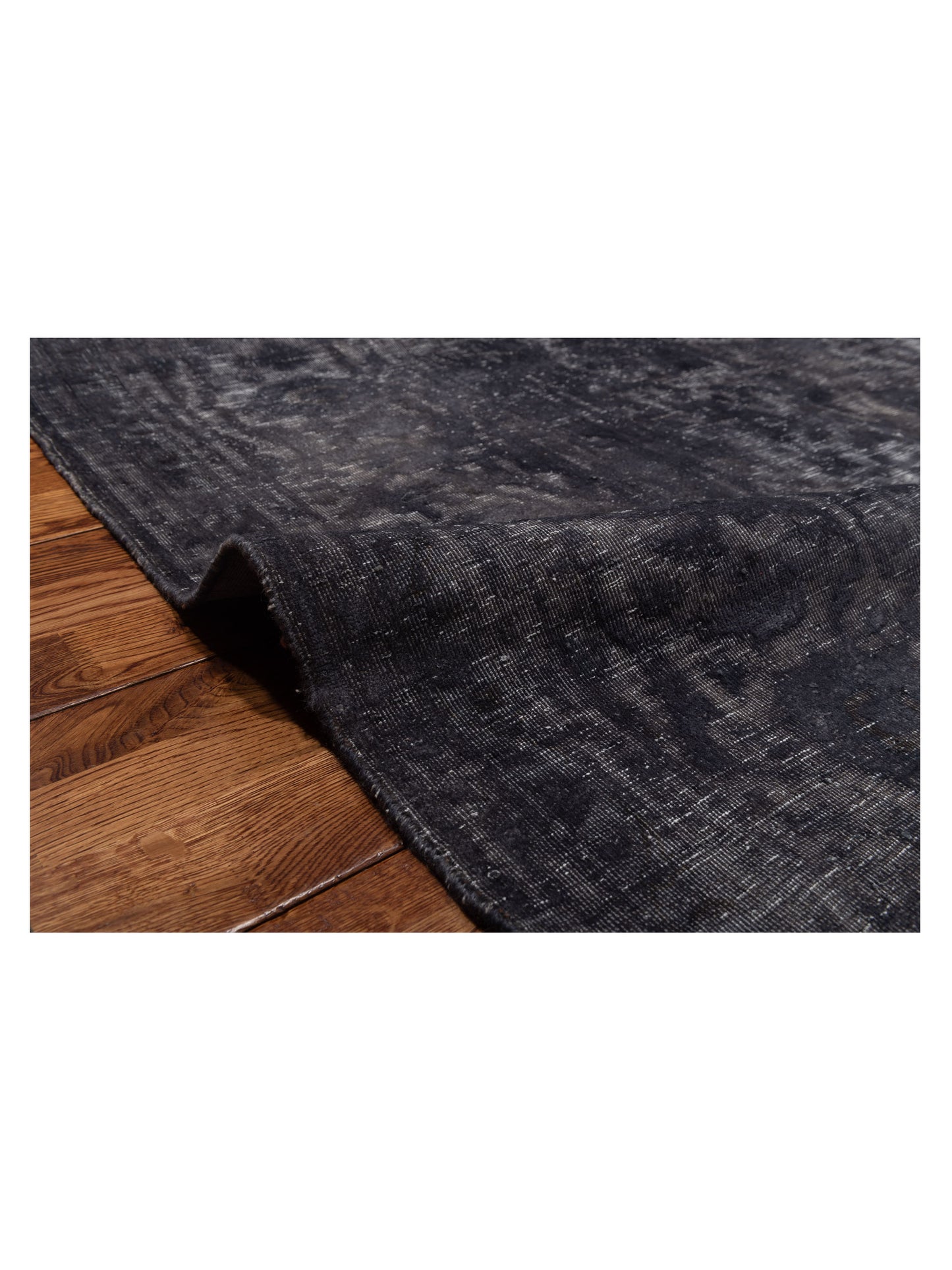 Vintage 130335 Dark Gray 9.8x13 Hand Knotted Rug