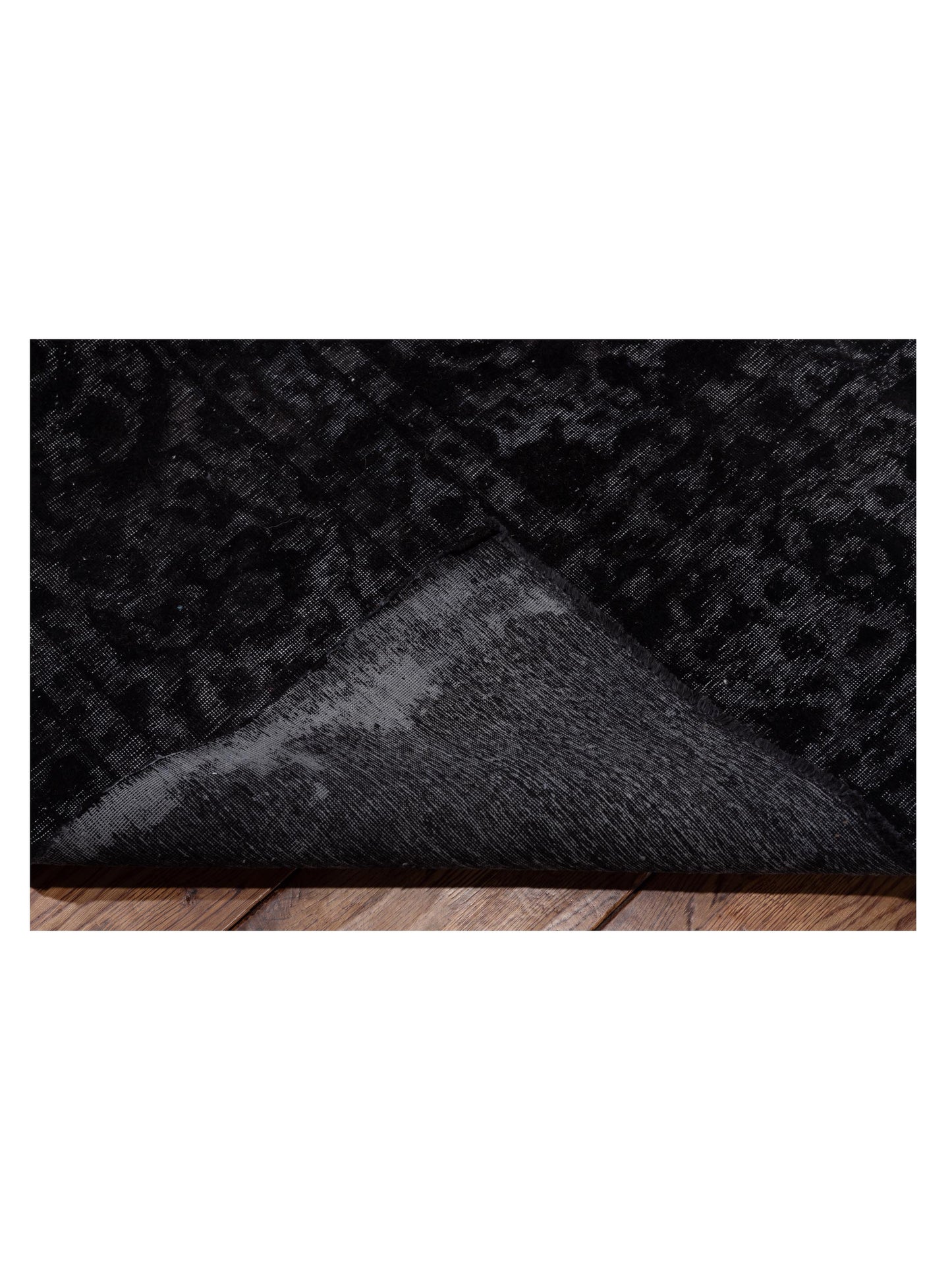 Vintage 130347 Black 9.8x12.9 Hand Knotted Rug