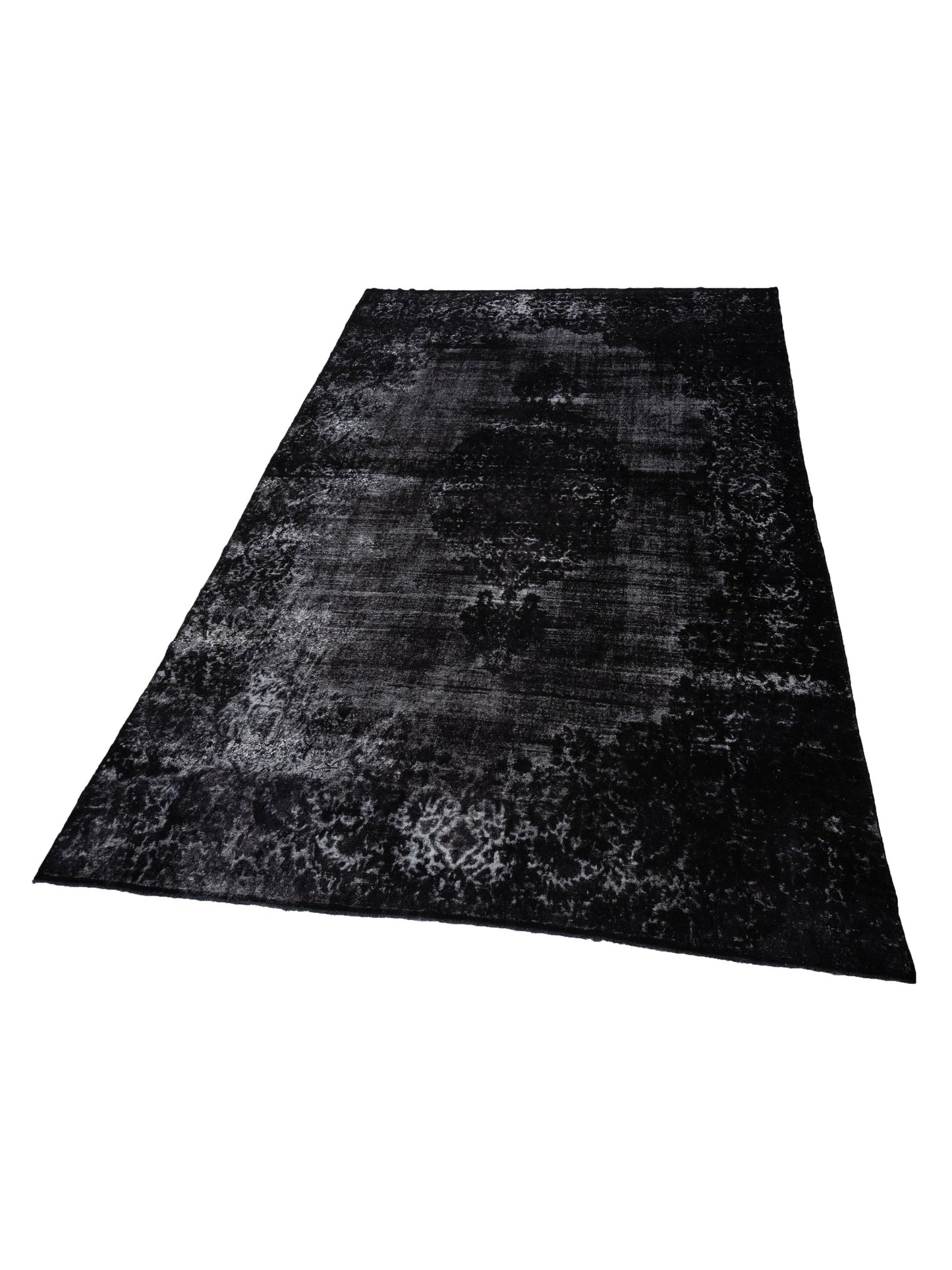 Vintage 130349 Black 11.5x16.9 Hand Knotted Rug