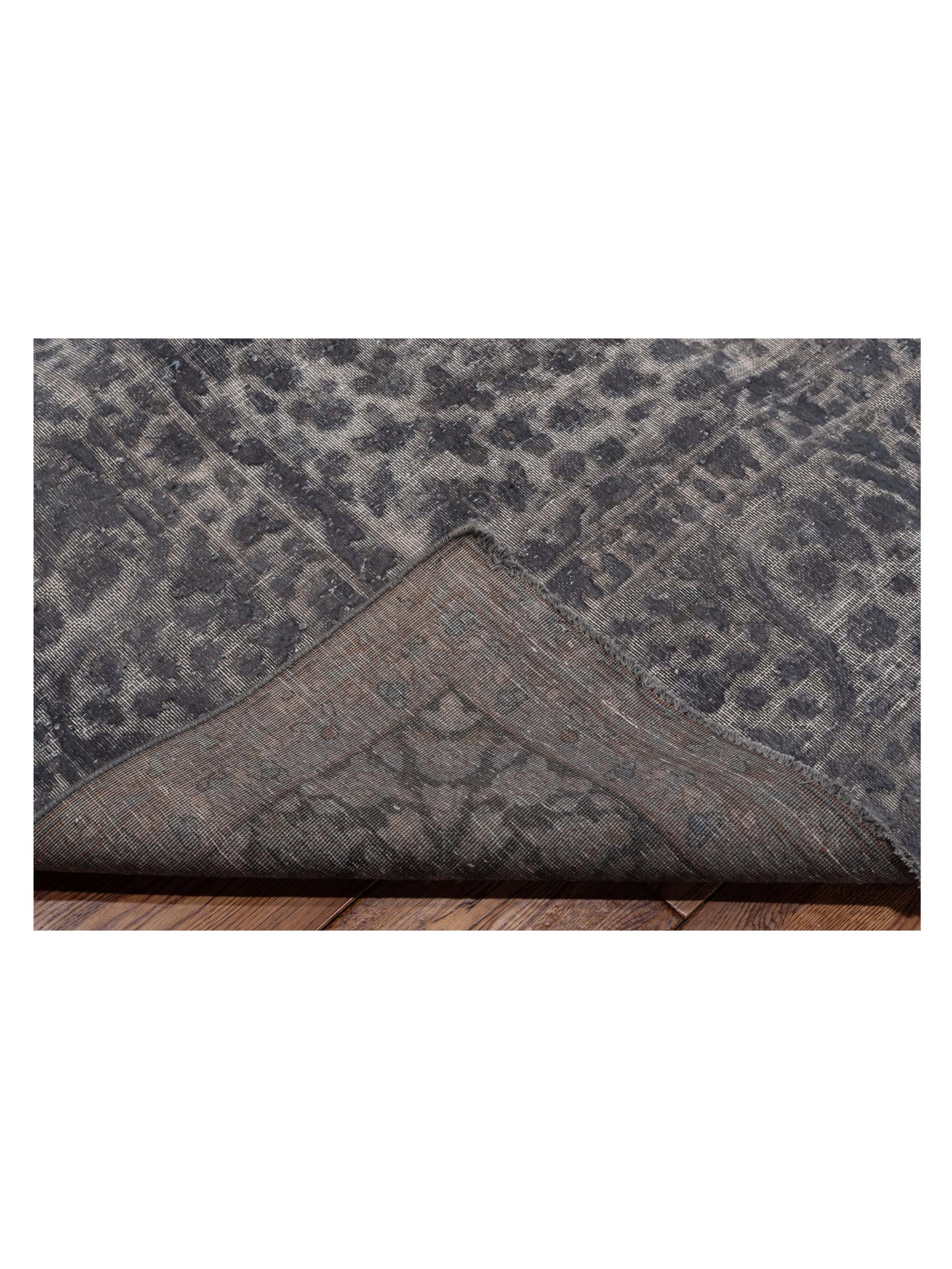Vintage 130353 Gray 9.9x12.11 Hand Knotted Rug