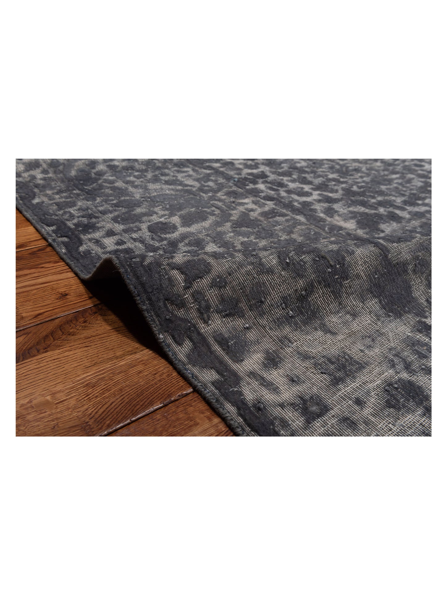 Vintage 130353 Gray 9.9x12.11 Hand Knotted Rug