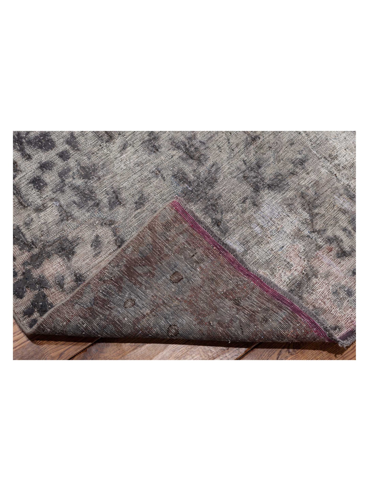 Vintage 130356 Gray 9.10x13.9 Hand Knotted Rug