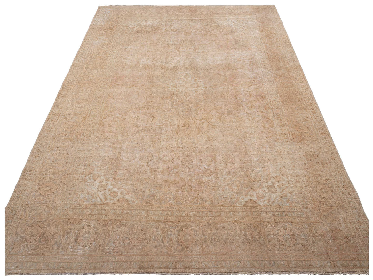 Vintage 130361 Natural 9.8x12.11 Hand Knotted Rug