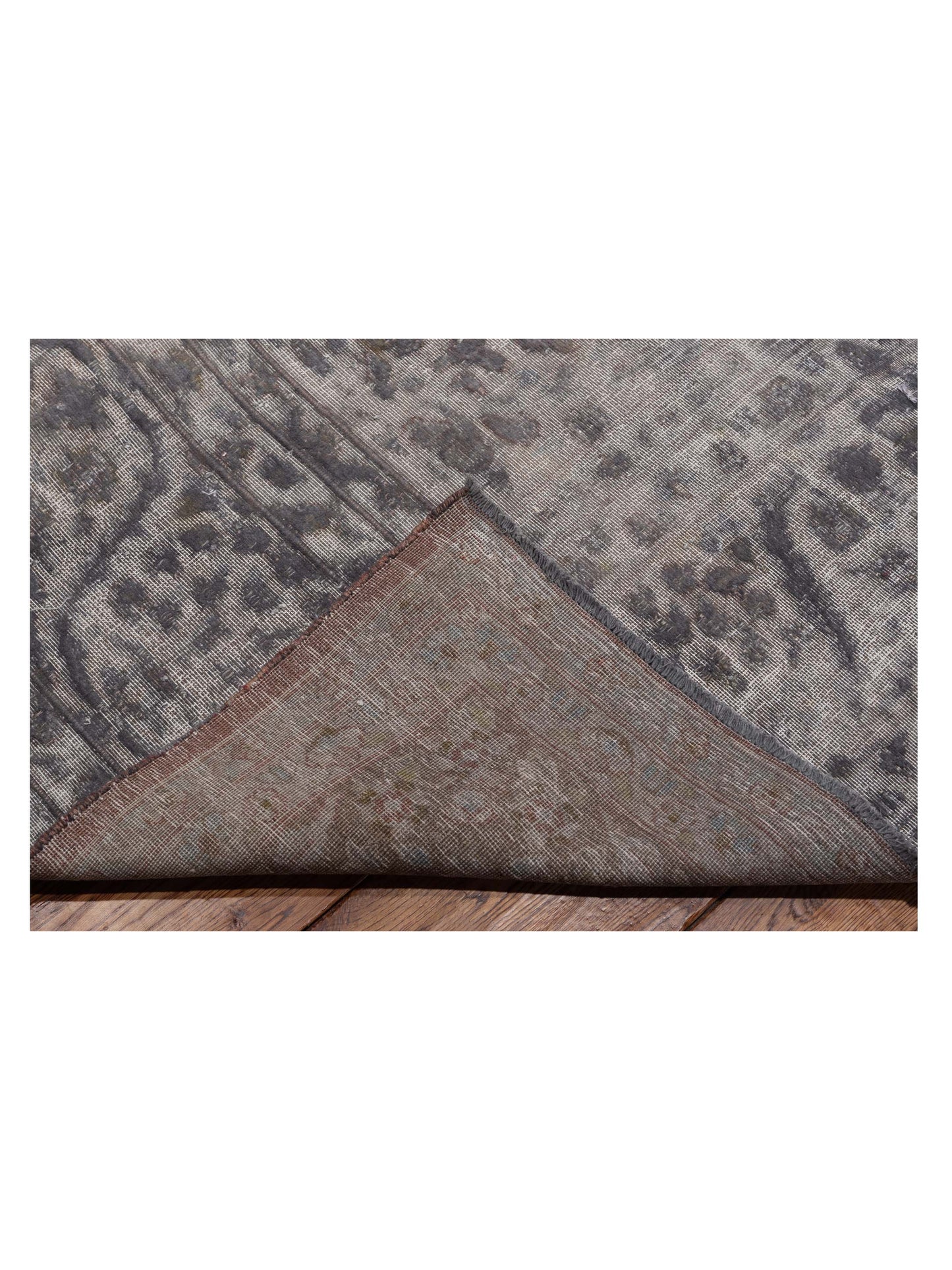 Vintage 130369 Gray 10.2x12.11 Hand Knotted Rug