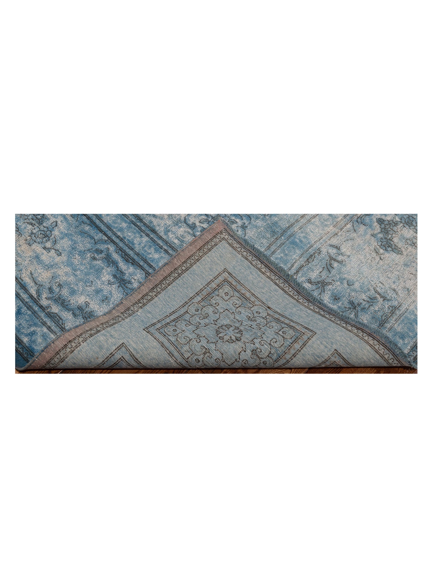 Vintage 130370 Blue Blue 9.9x13.9 Hand Knotted Rug