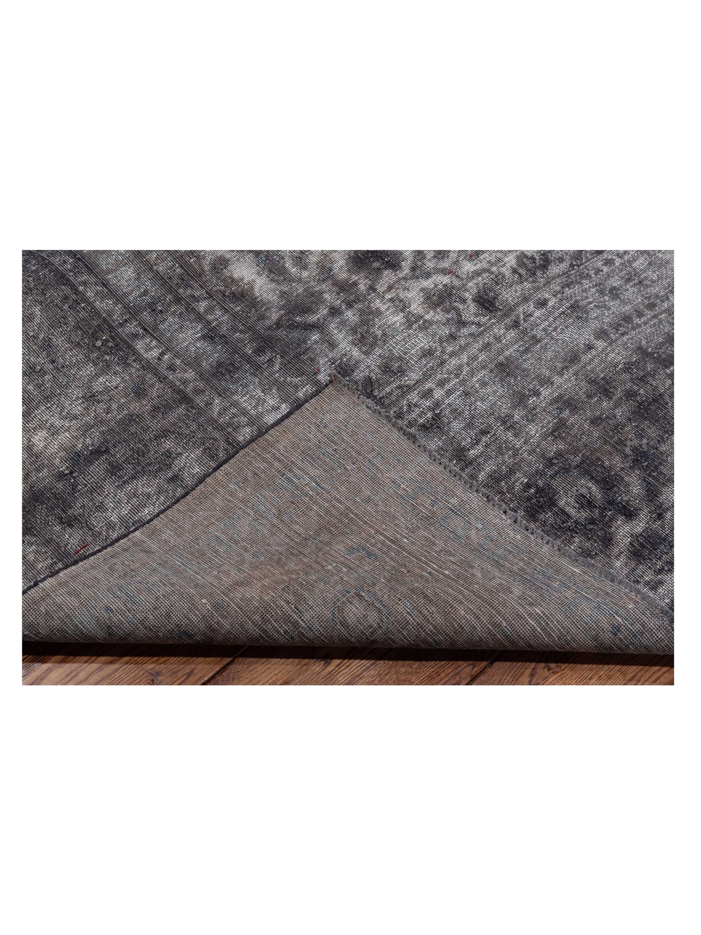 Vintage 130371 Gray 9.1x12.9 Hand Knotted Rug
