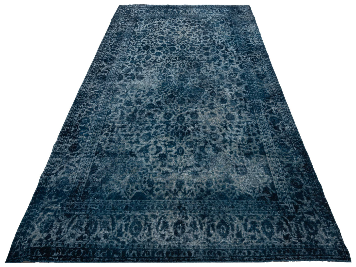 Vintage 130373 Indigo 9.8x15.6 Hand Knotted Rug