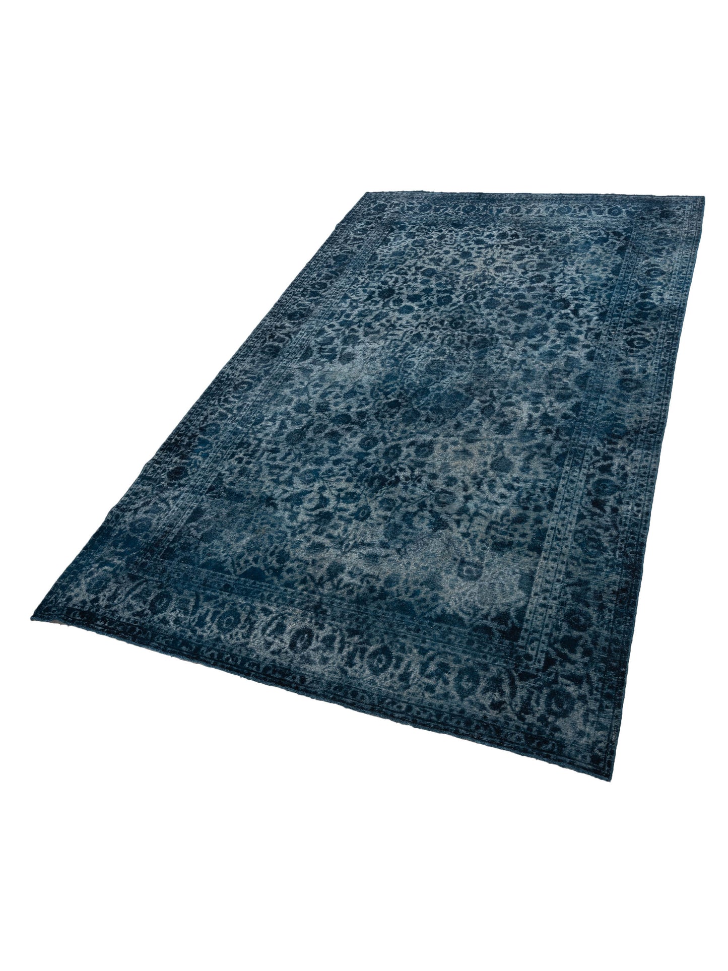 Vintage 130373 Indigo 9.8x15.6 Hand Knotted Rug