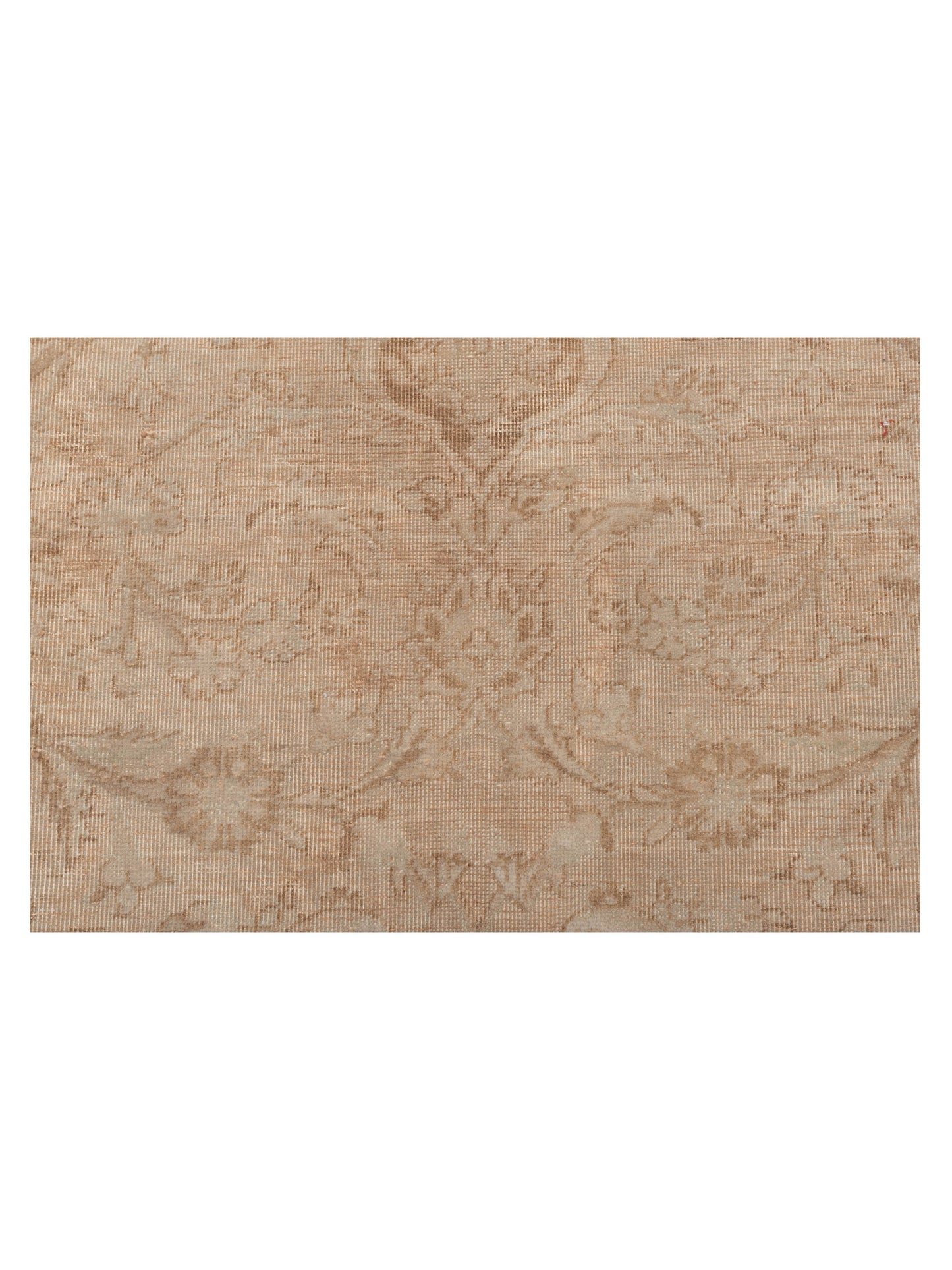 Vintage 130381 Cream Brown 9.7x13.3 Hand Knotted Rug