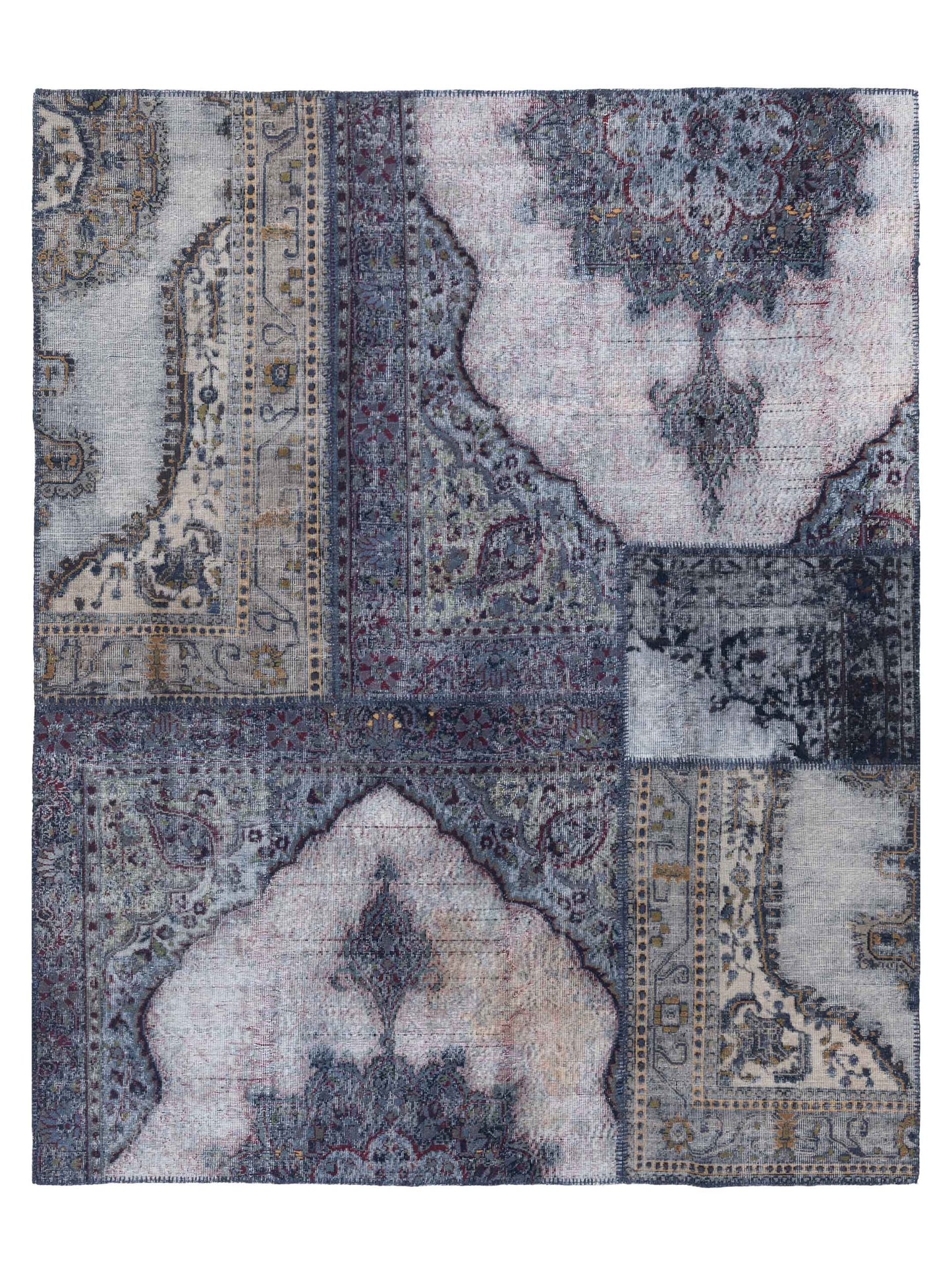 Pasha Turkish Vestige Patchwork Gray Contemporary