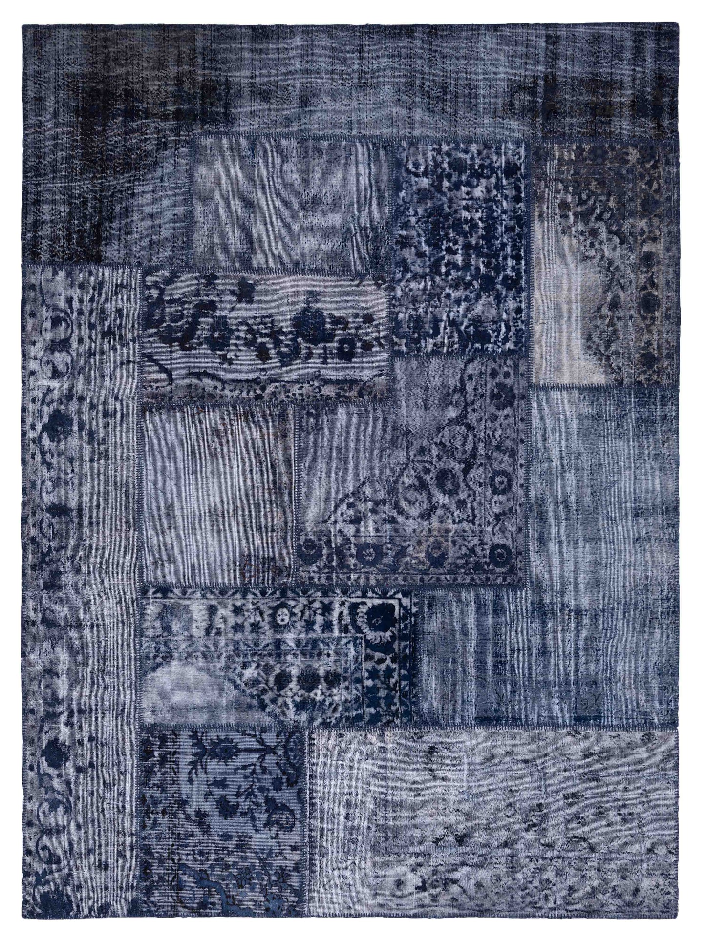 Pasha Turkish Vestige Patchwork Navy Contemporary