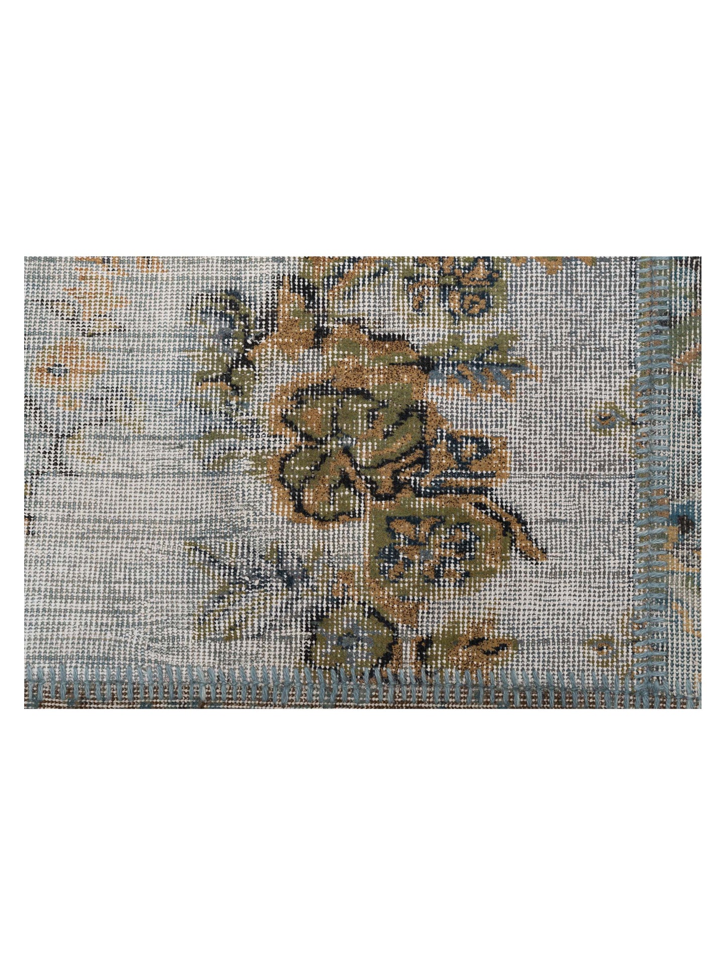 Turkish Vestige Patchwork 130945 Light Blue 10x13.11 Hand Knotted Rug