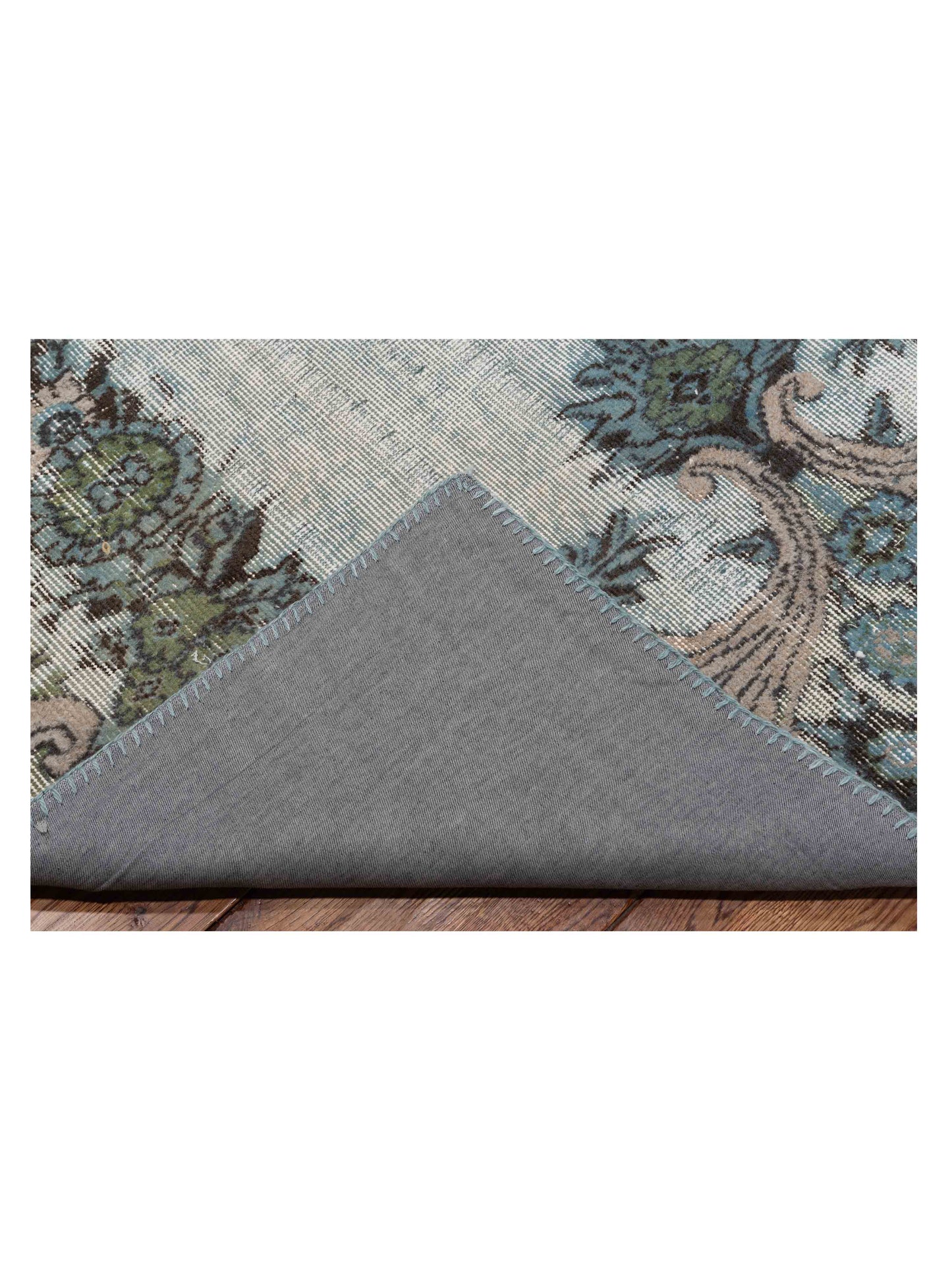 Turkish Vestige Patchwork 130954 Blue 9x12 Hand Knotted Rug