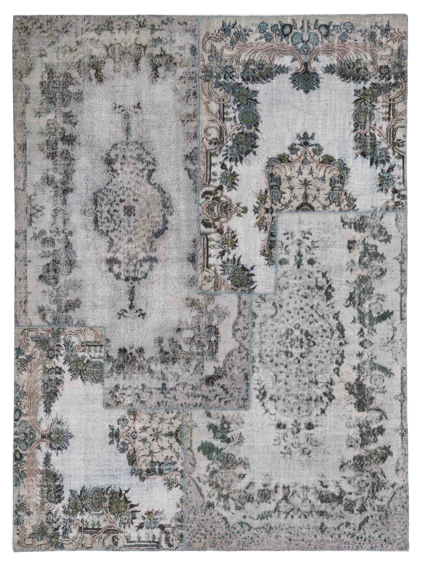 Pasha Turkish Vestige Patchwork Blue Contemporary