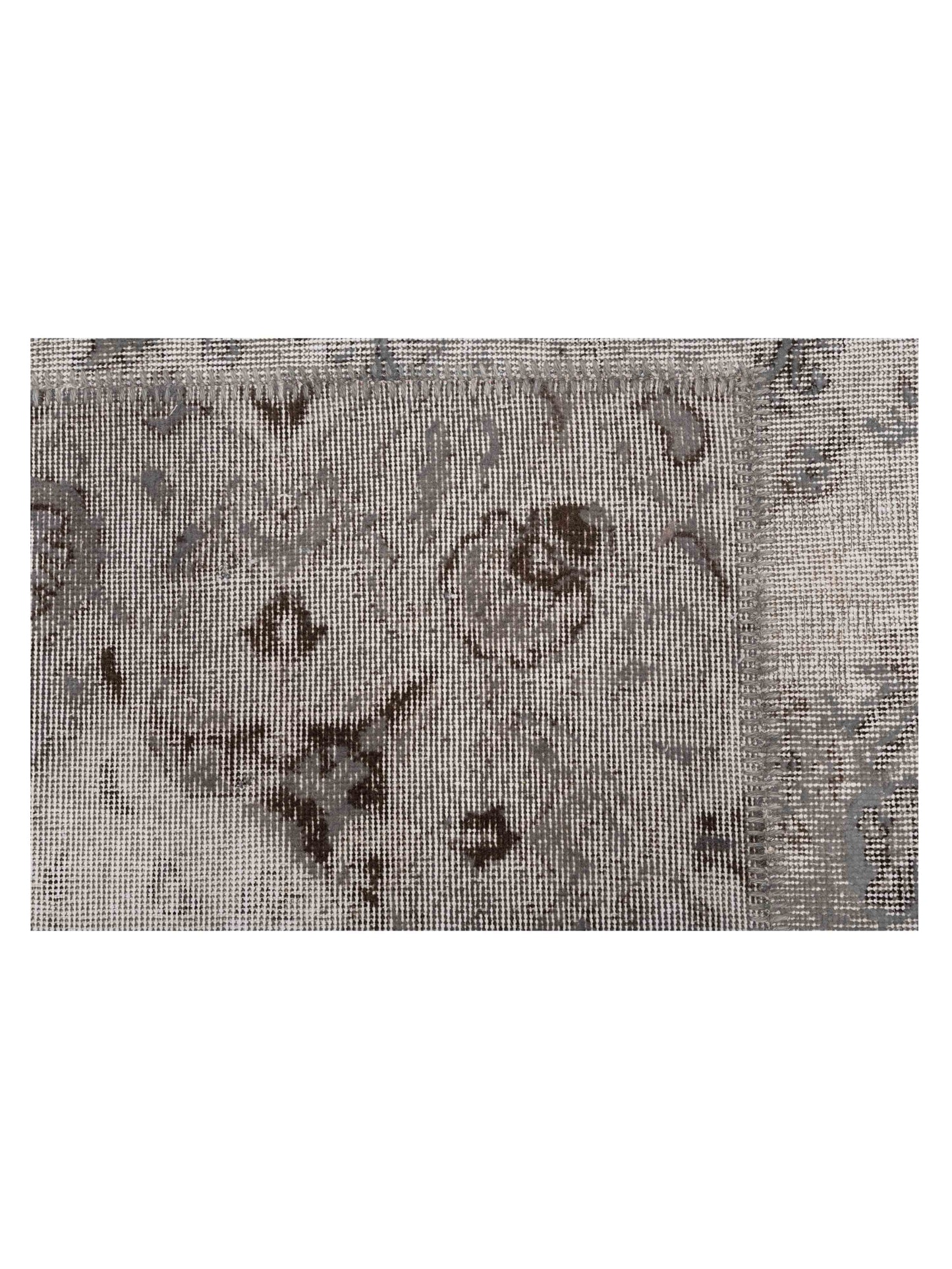 Turkish Vestige Patchwork 130956 Gray 9x12 Hand Knotted Rug
