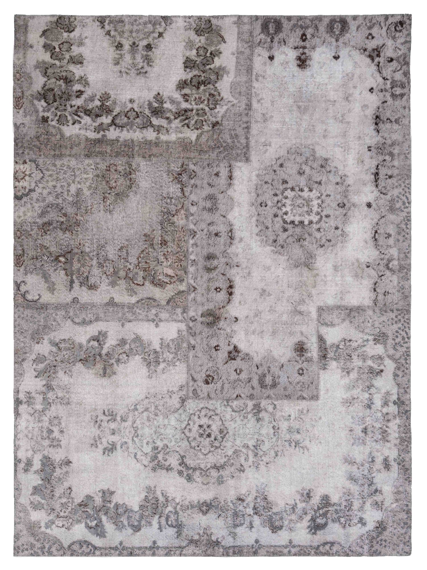 Pasha Turkish Vestige Patchwork Gray Contemporary