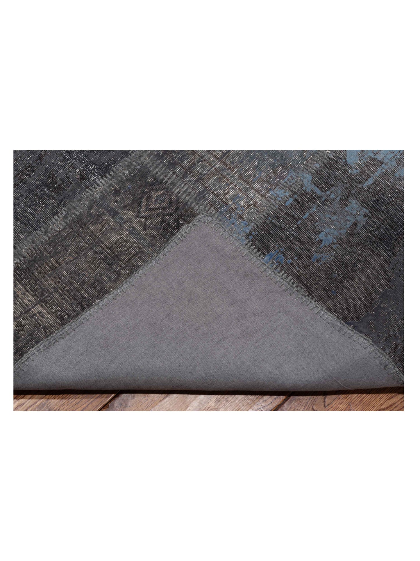 Turkish Vestige Patchwork 130964 Dark Gray 9x12 Hand Knotted Rug