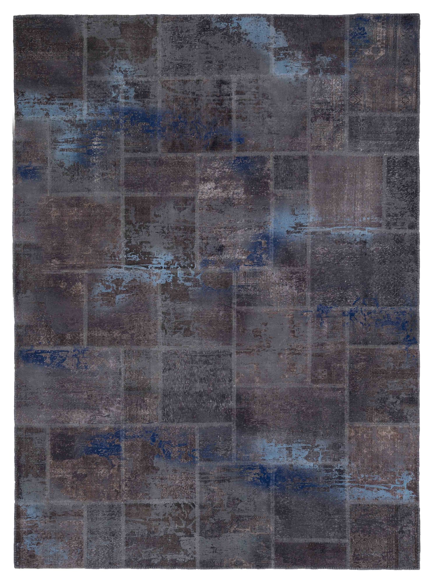 Pasha Turkish Vestige Patchwork Dark Gray Contemporary