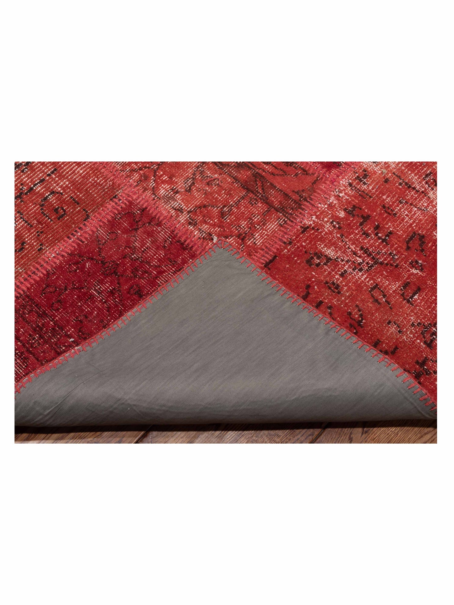 Turkish Vestige Patchwork 130992 Red 9x12 Hand Knotted Rug
