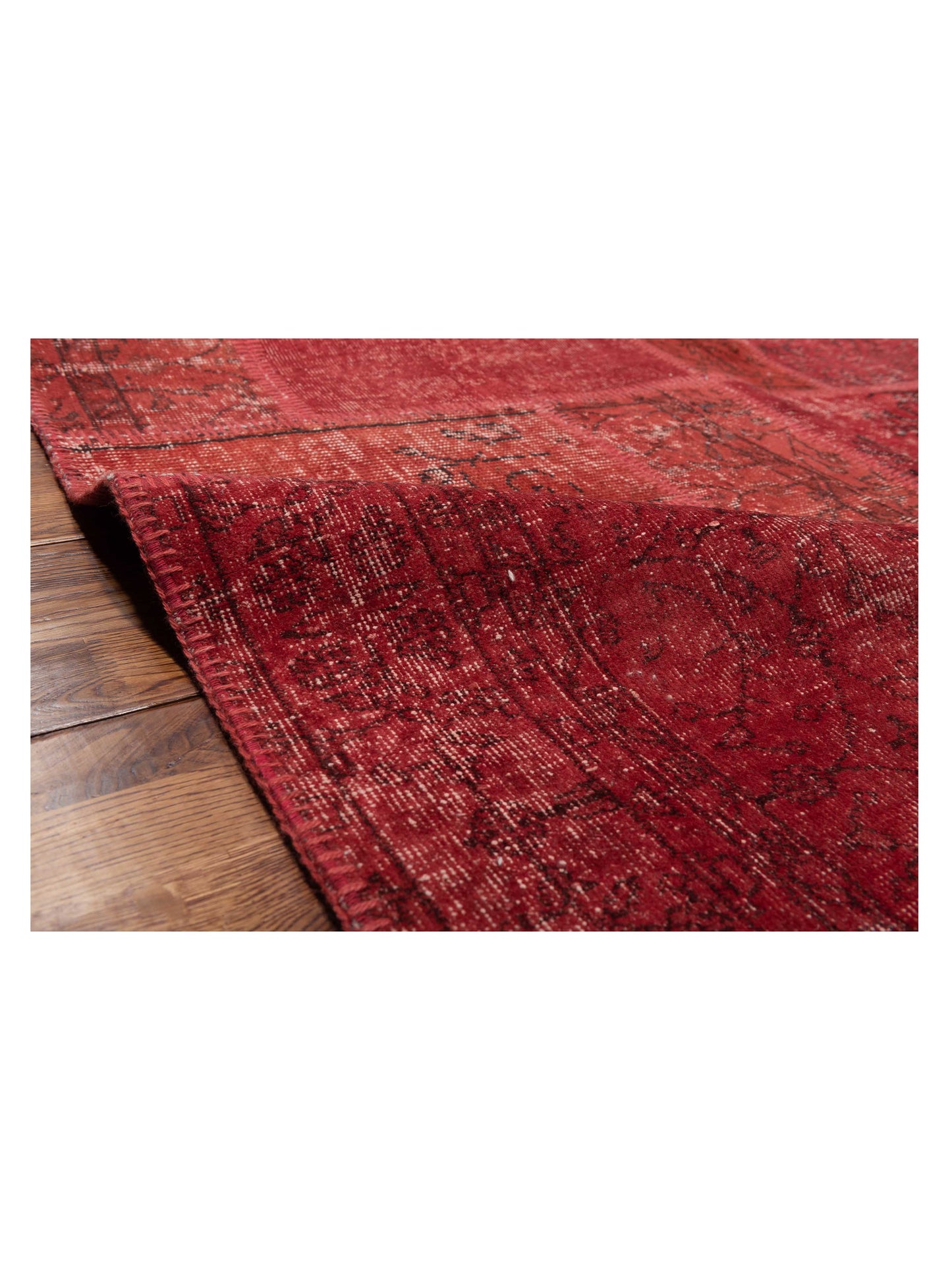 Turkish Vestige Patchwork 130992 Red 9x12 Hand Knotted Rug