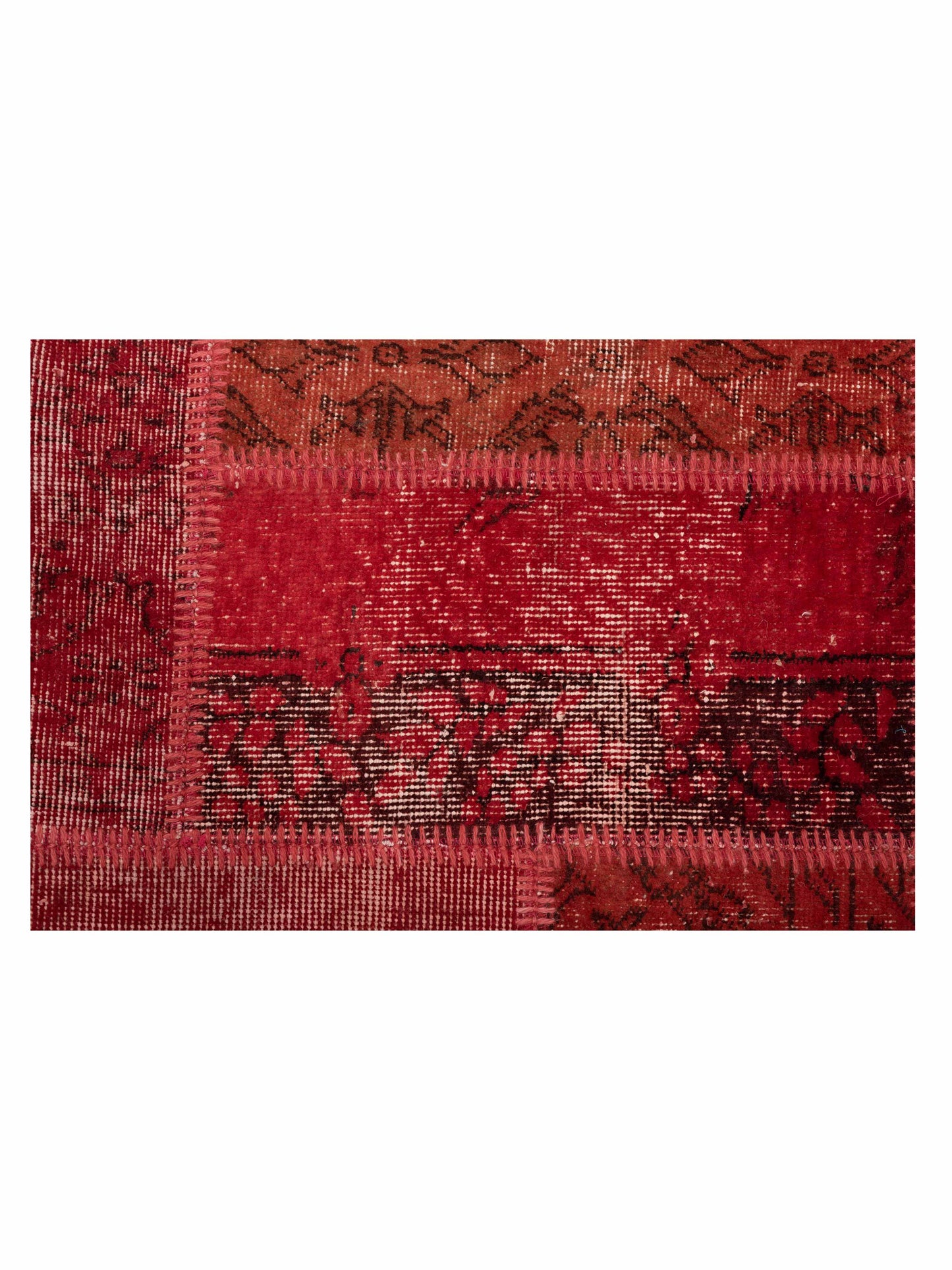 Turkish Vestige Patchwork 130992 Red 9x12 Hand Knotted Rug