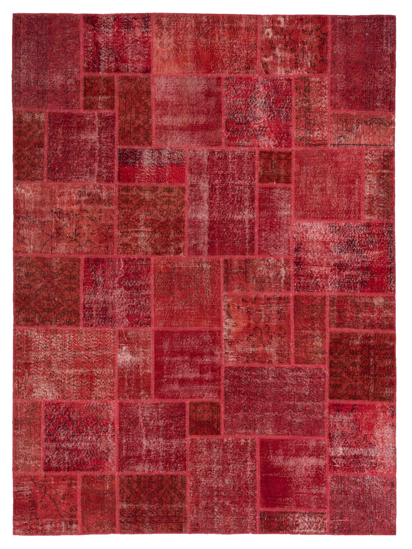 Pasha Turkish Vestige Patchwork Red Contemporary